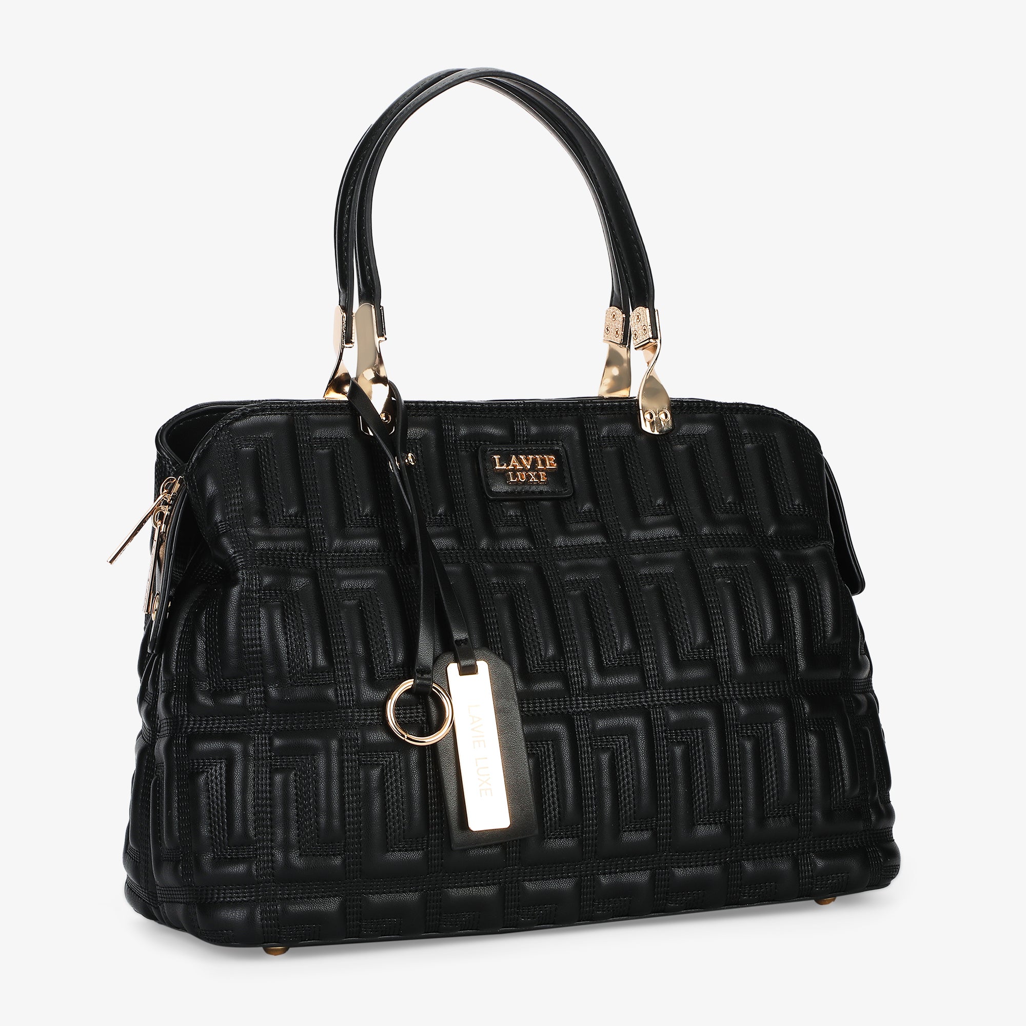 Juli26 Medium 3Compartment Satchel Bag Black
