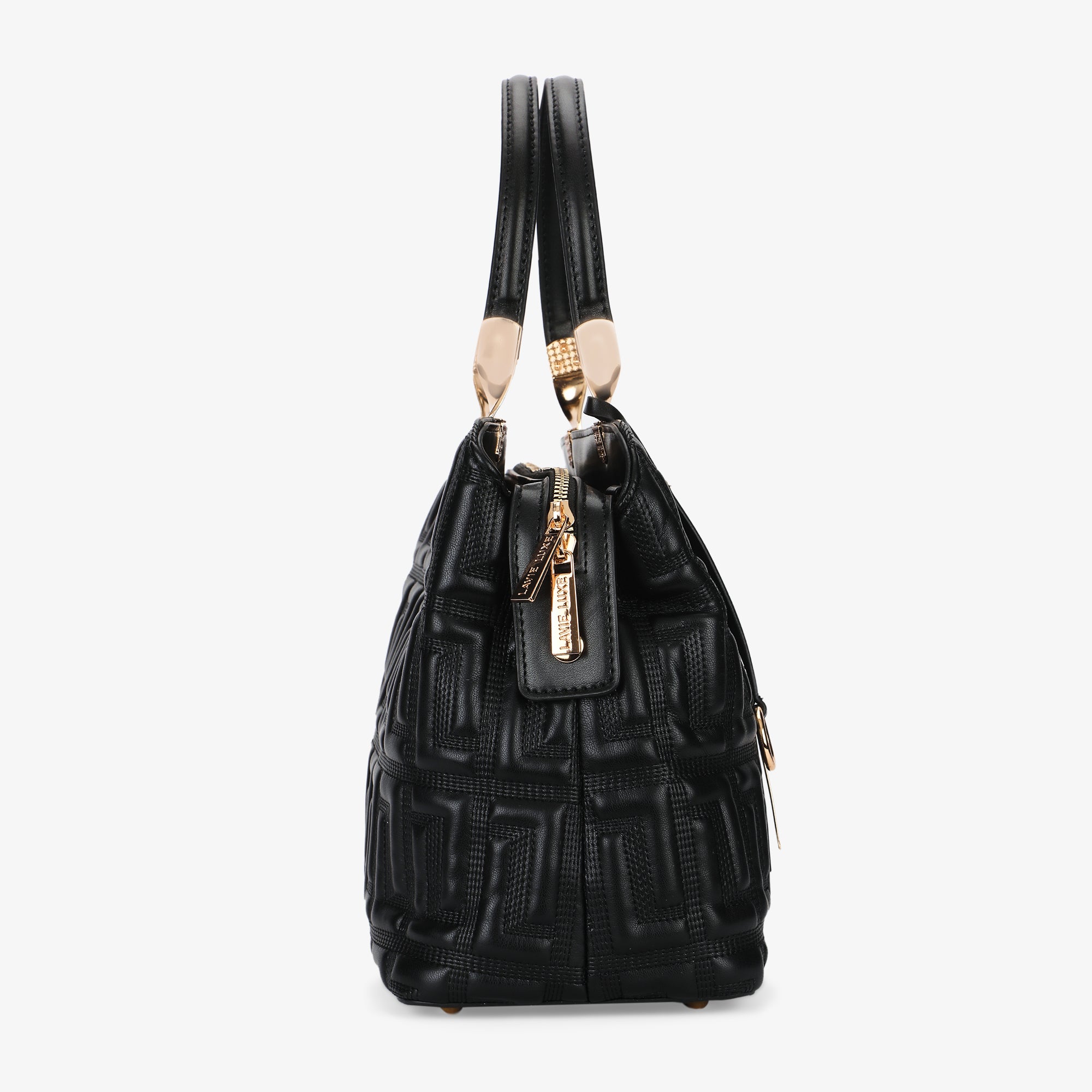 Juli26 Medium 3Compartment Satchel Bag Black