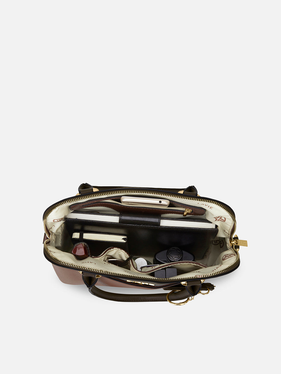 Duo Valle Medium Handbag Tan