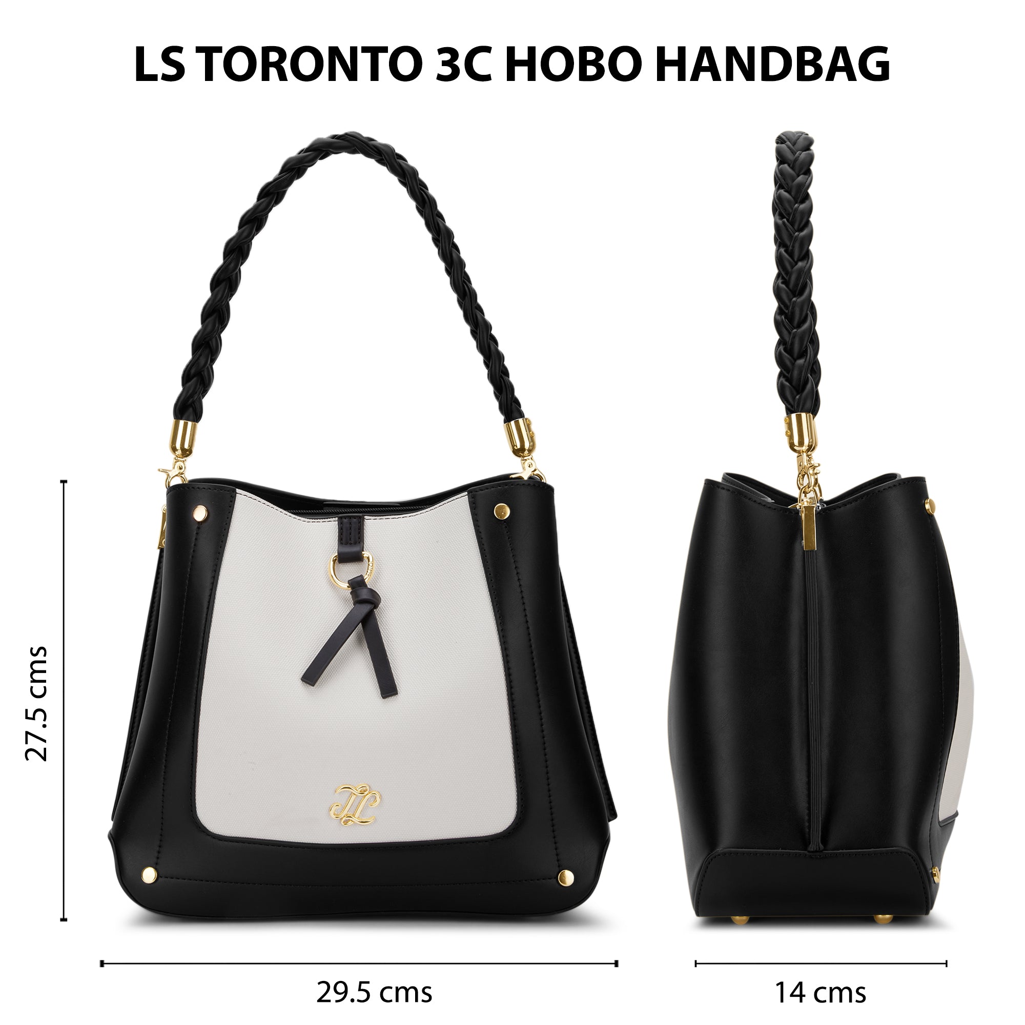 Toronto 3C Hobo 'S Ladies Handbag Black