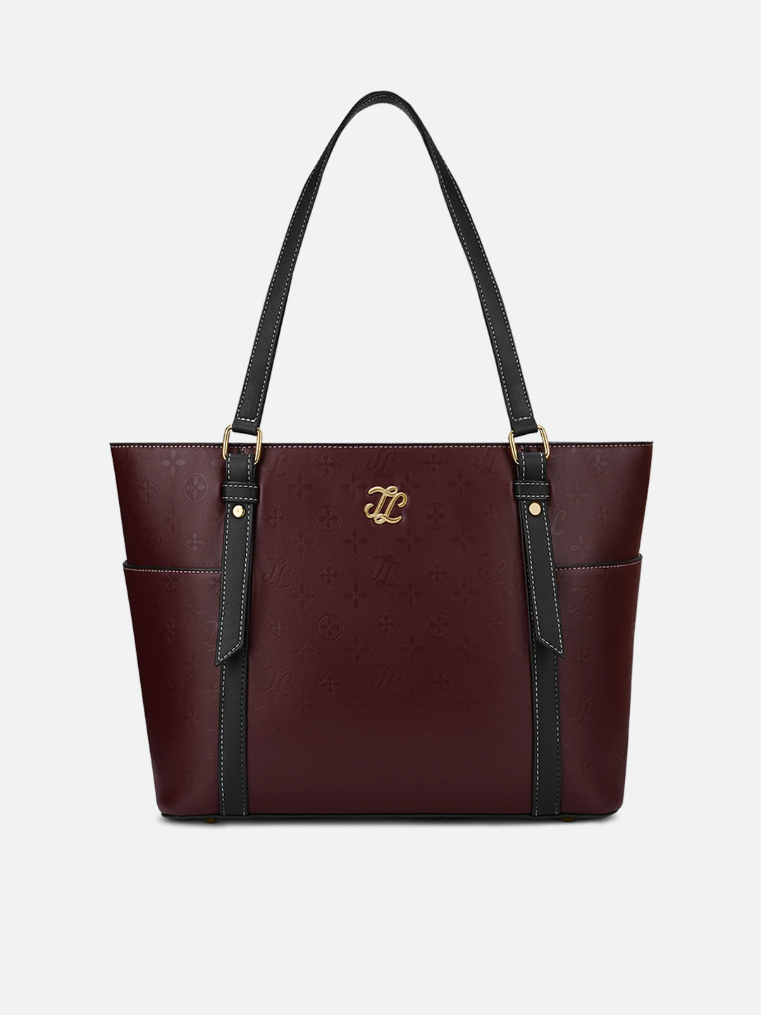 Harisburg Colourblock Tote Bag Maroon
