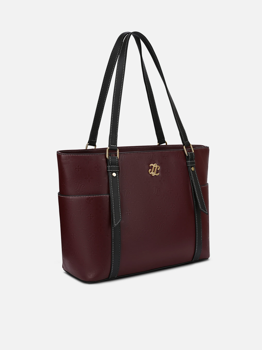 Harisburg Colourblock Tote Bag Maroon