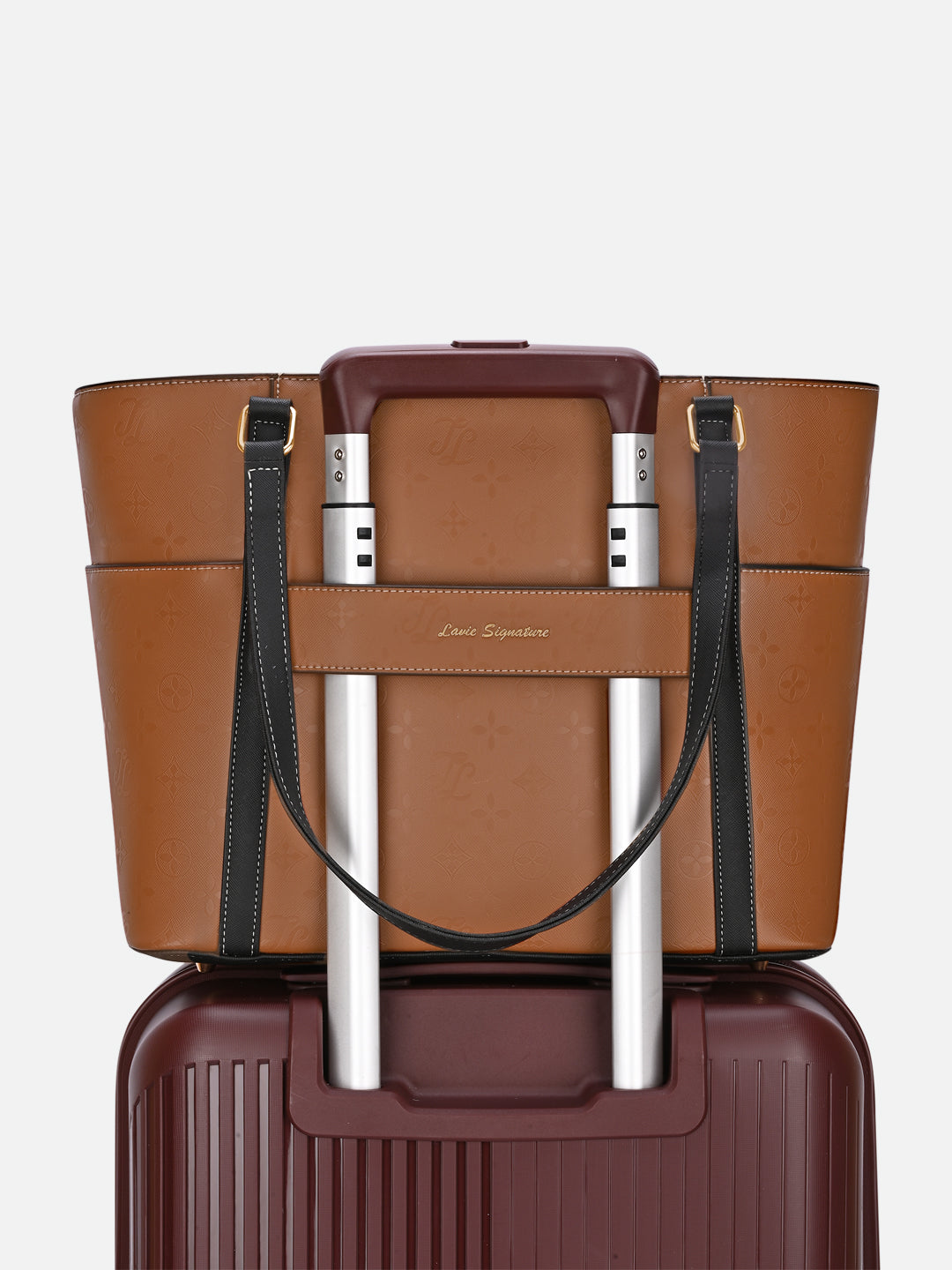 Harisburg Colourblock Tote Bag Tan