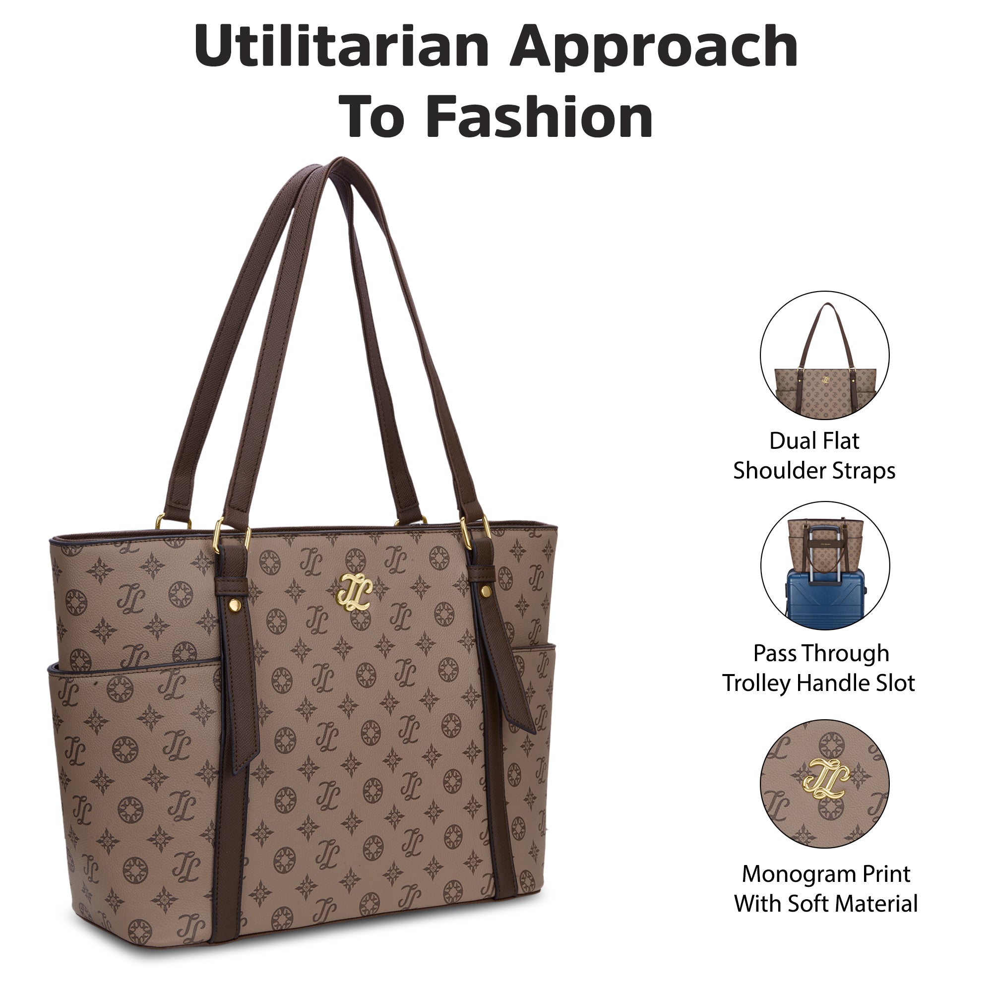 Knoxville Monogram Tote Bag Coffee