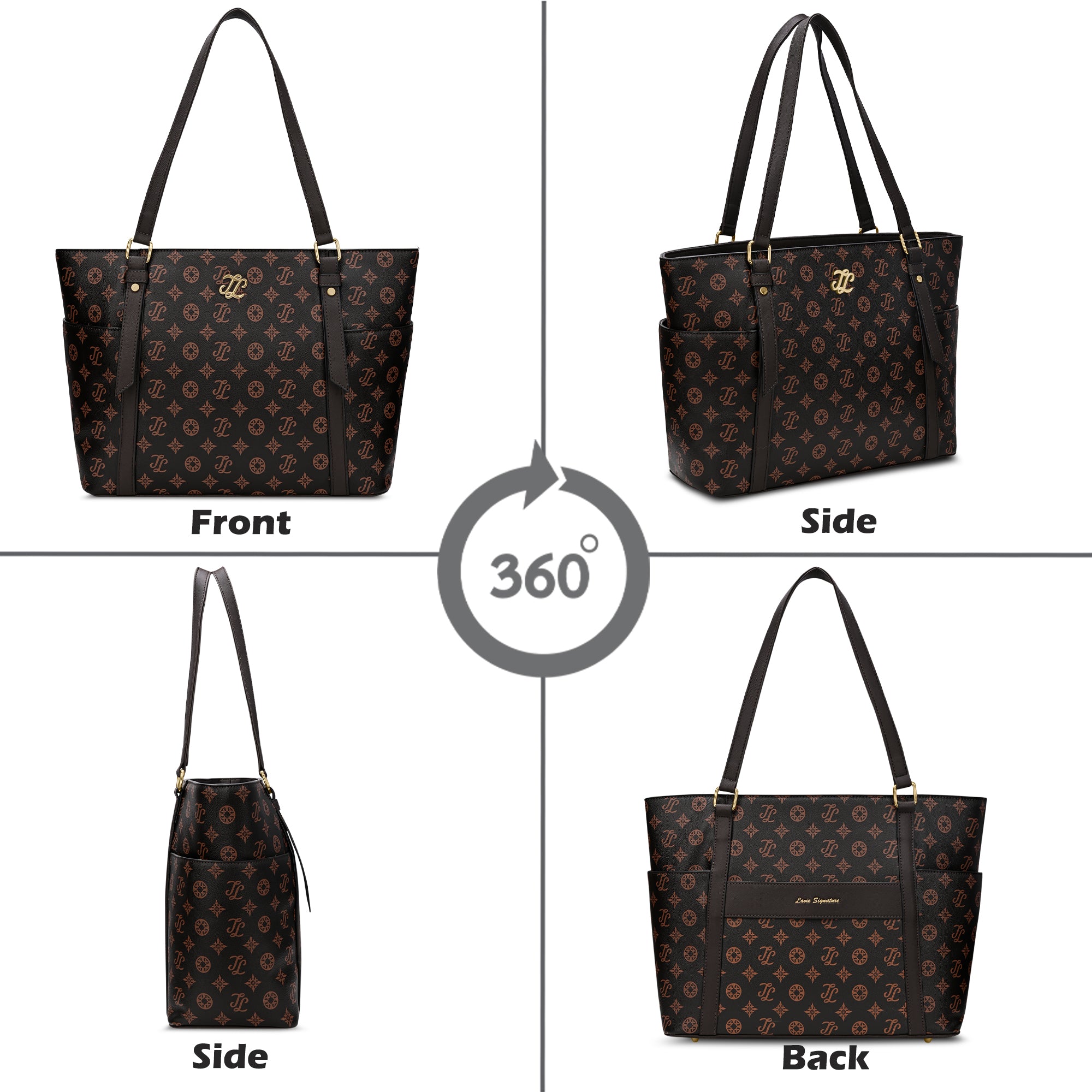 Knoxville Monogram Tote Bag Beige