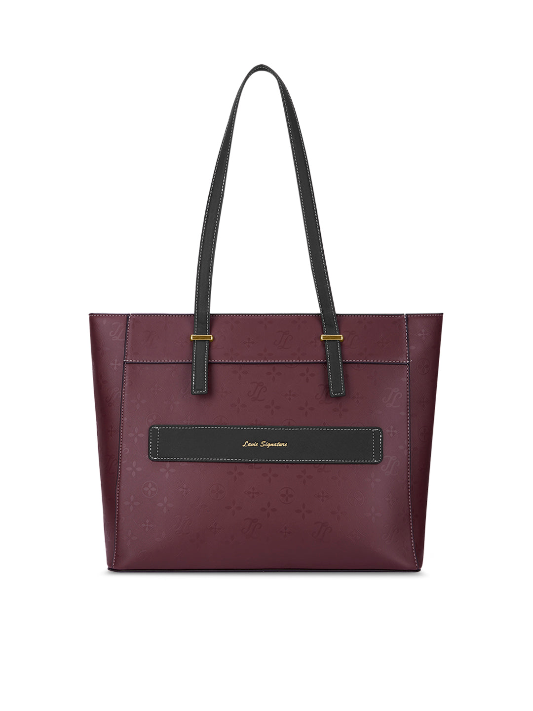 Maryland Colourblock Tote Bag Maroon