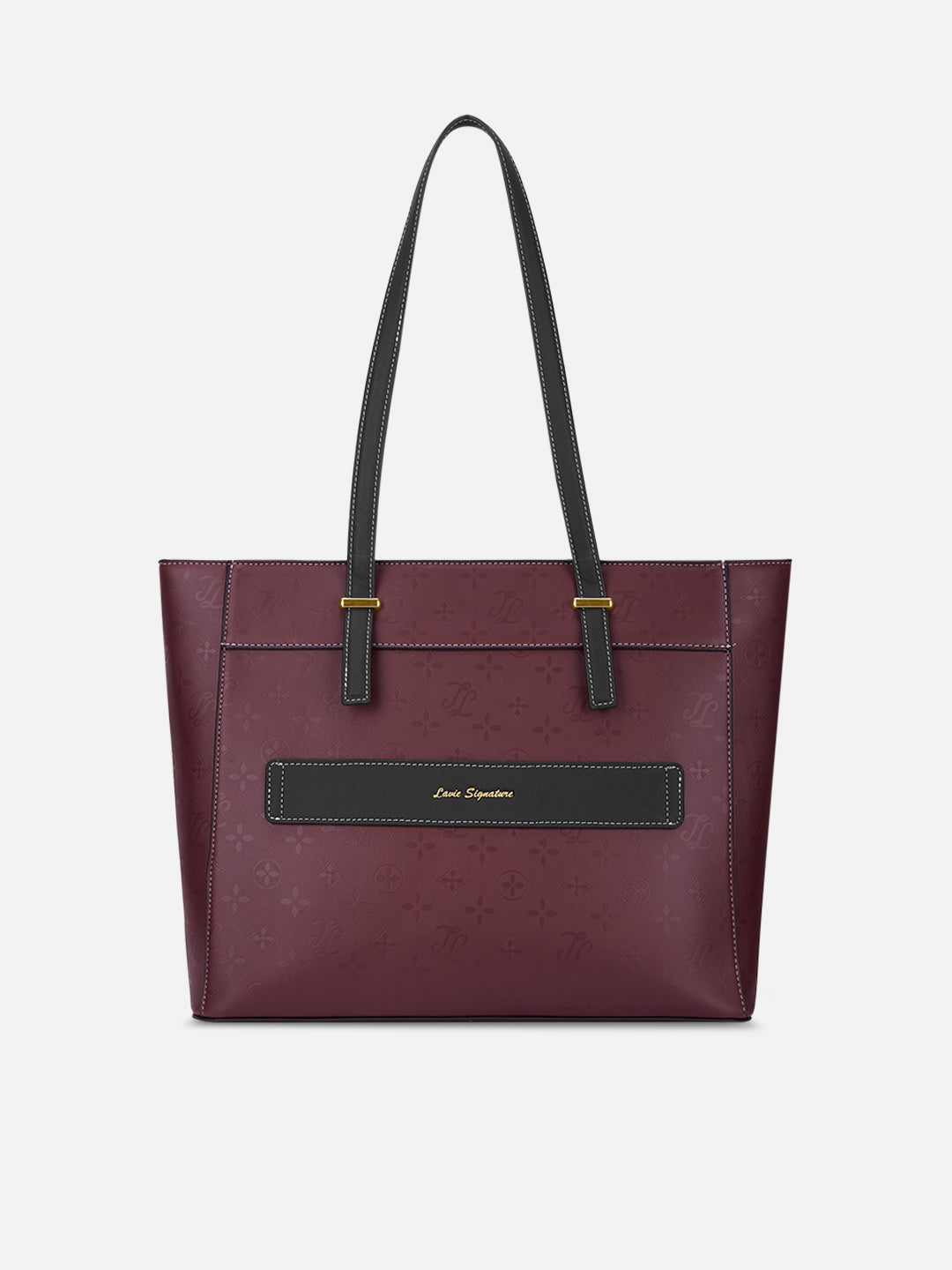 Maryland Colourblock Tote Bag Maroon