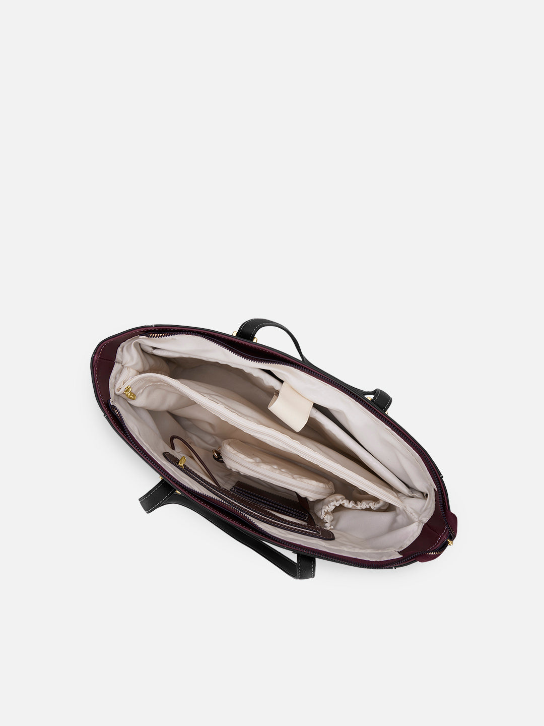 Maryland Colourblock Tote Bag Maroon