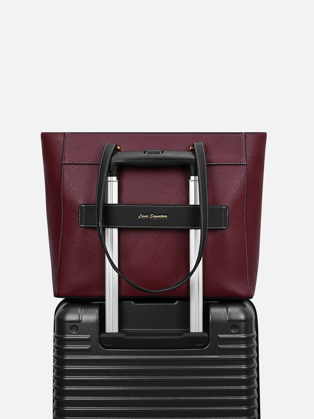 Maryland Colourblock Tote Bag Maroon