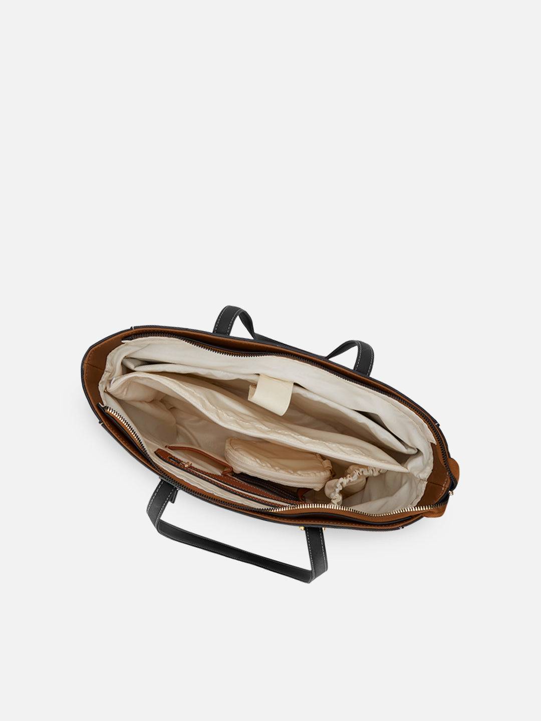 Maryland Colourblock Tote Bag Tan