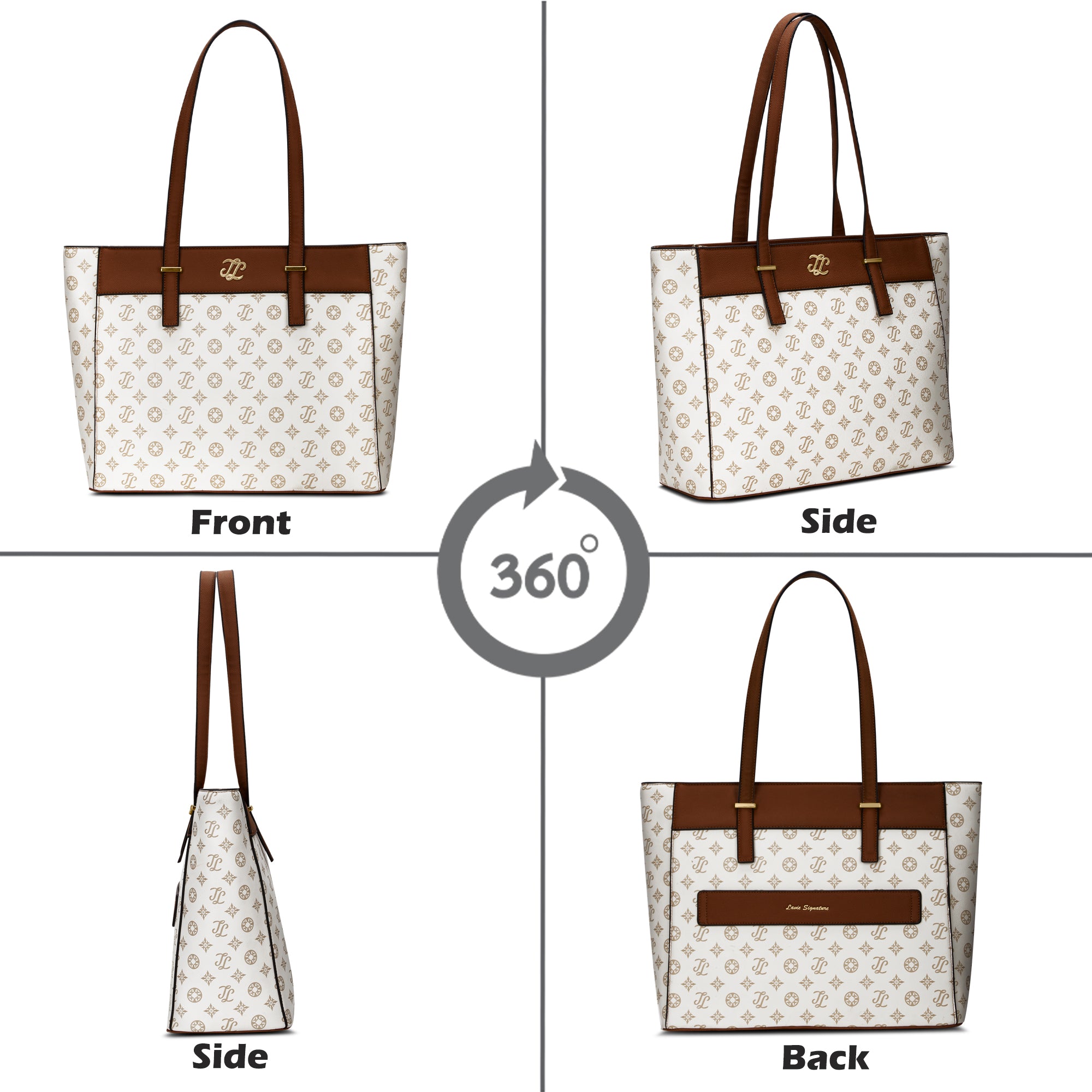 Maryland Monogram Tote Bag Beige