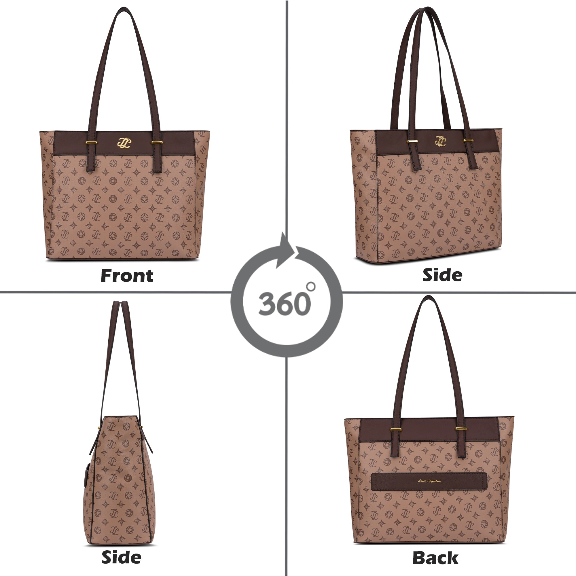 Knoxville Monogram Tote Bag Beige