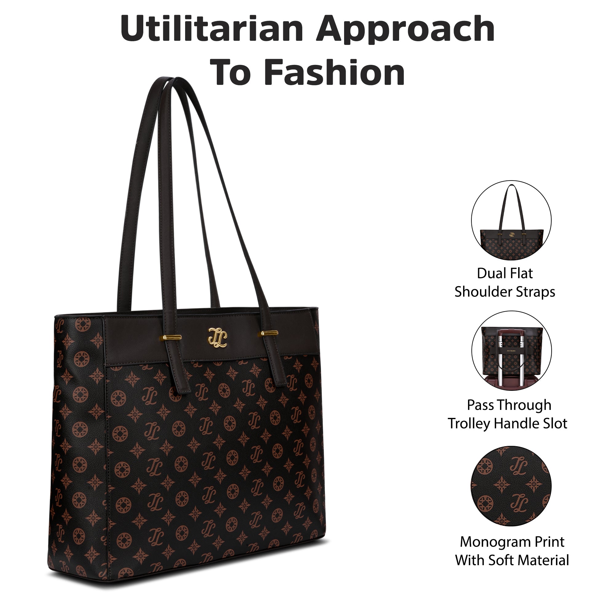 Pittsburg Monogram Tote Bag Coffee