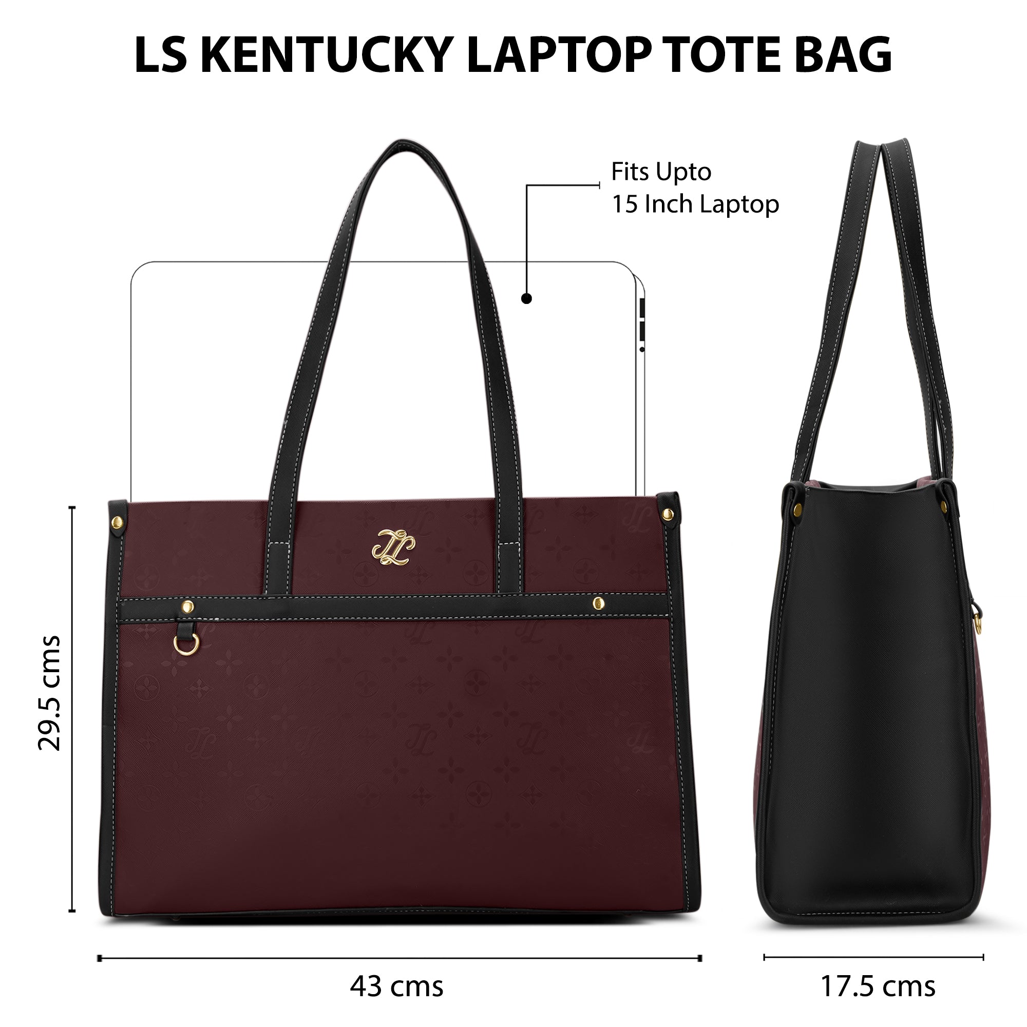 Kentucky Colourblock Tote Bag Maroon