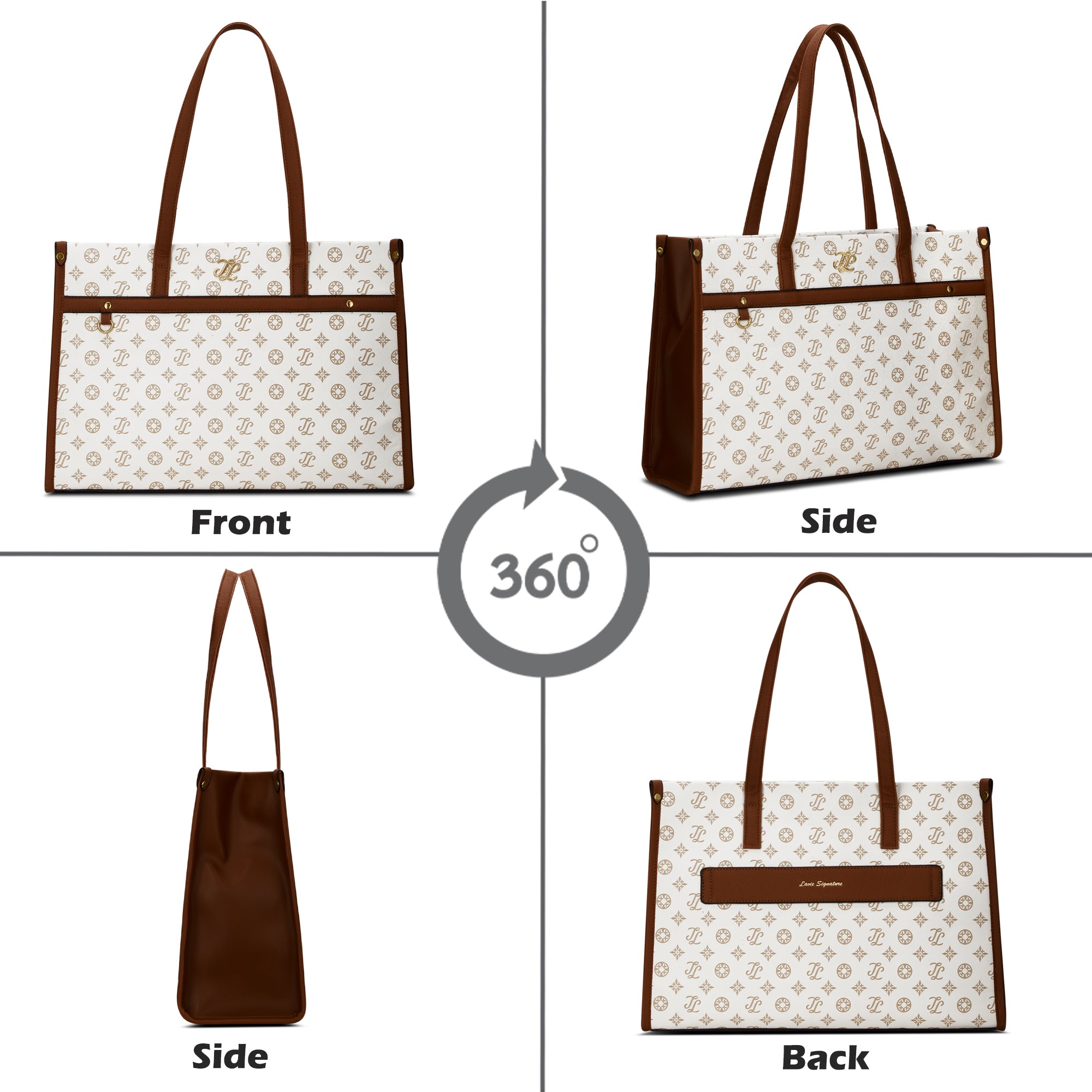 Knoxville Monogram Tote Bag Beige