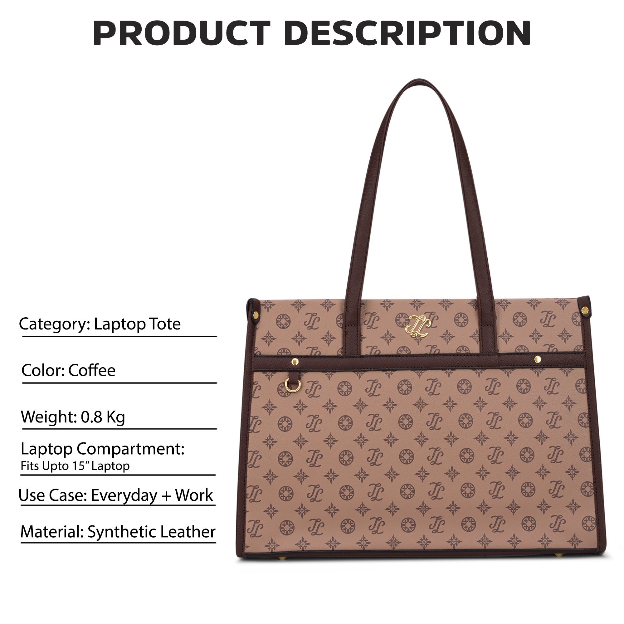 Knoxville Monogram Tote Bag Beige