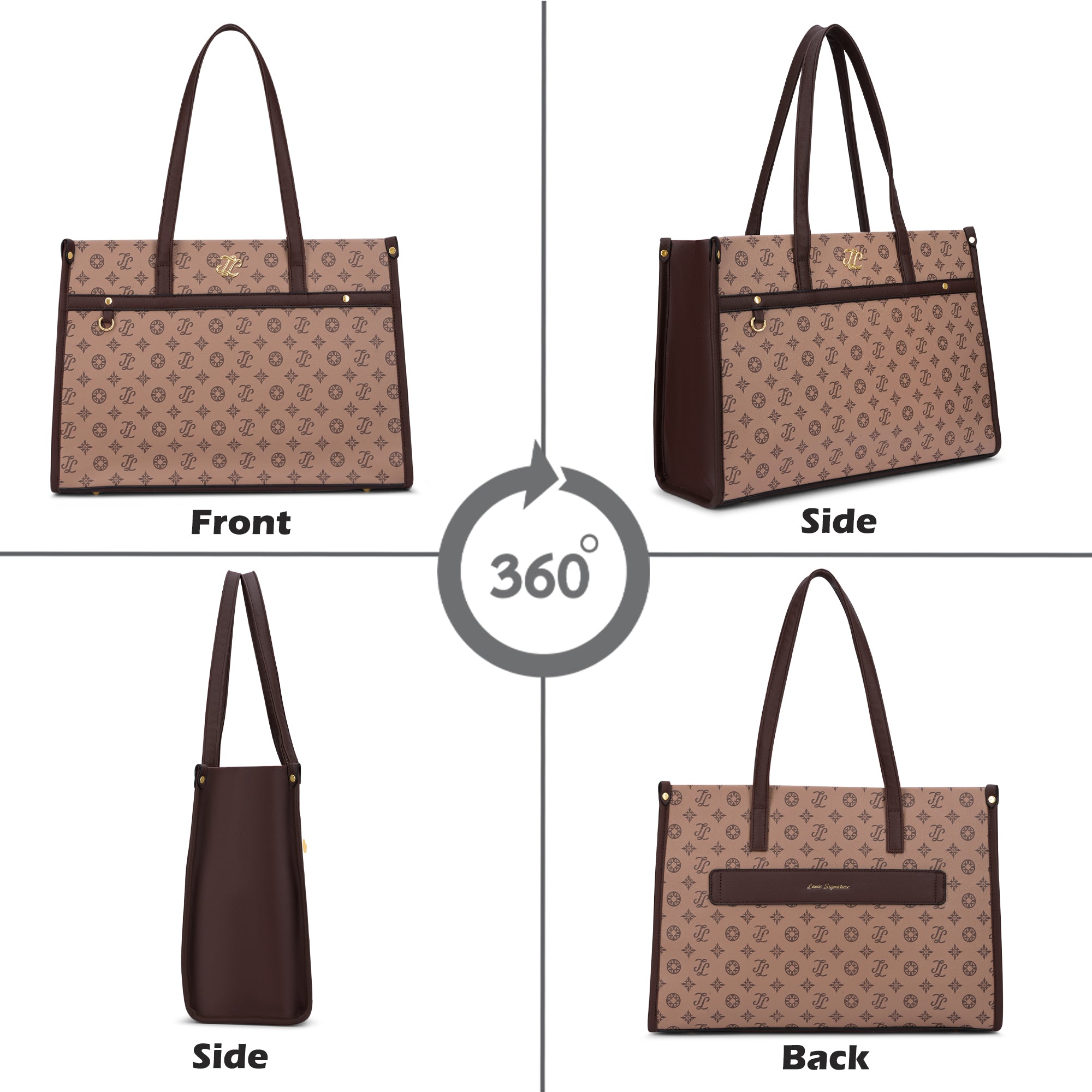 Knoxville Monogram Tote Bag Beige