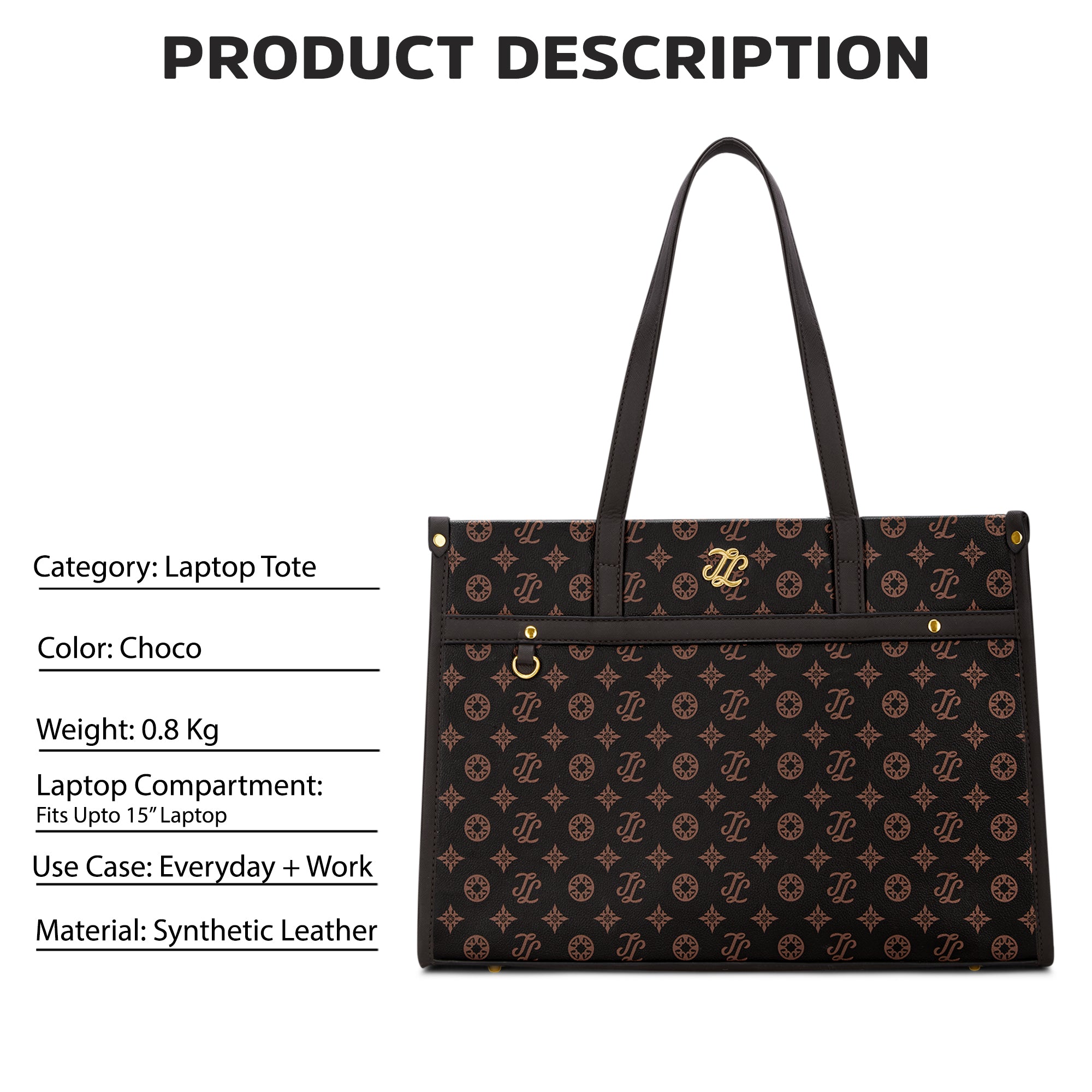Pittsburg Monogram Tote Bag Coffee