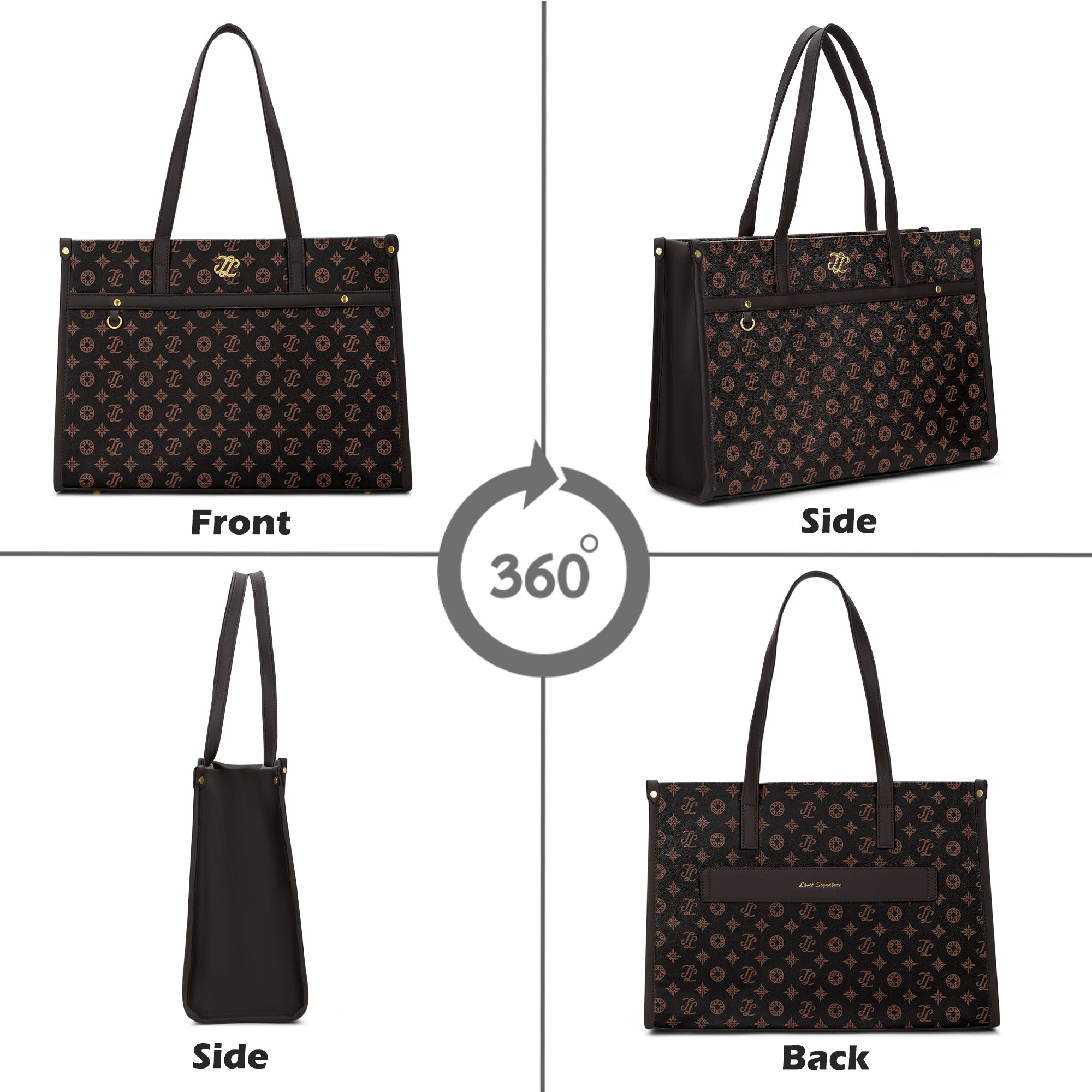 Pittsburg Monogram Tote Bag Coffee
