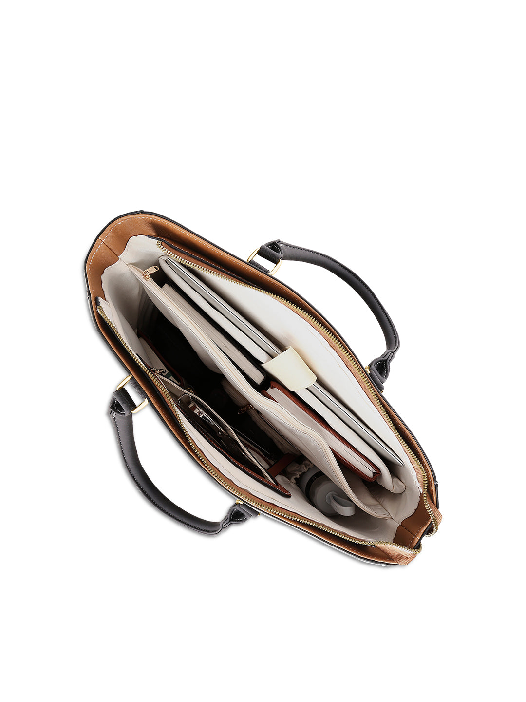 Pittsburg Colourblock Tote Bag Tan