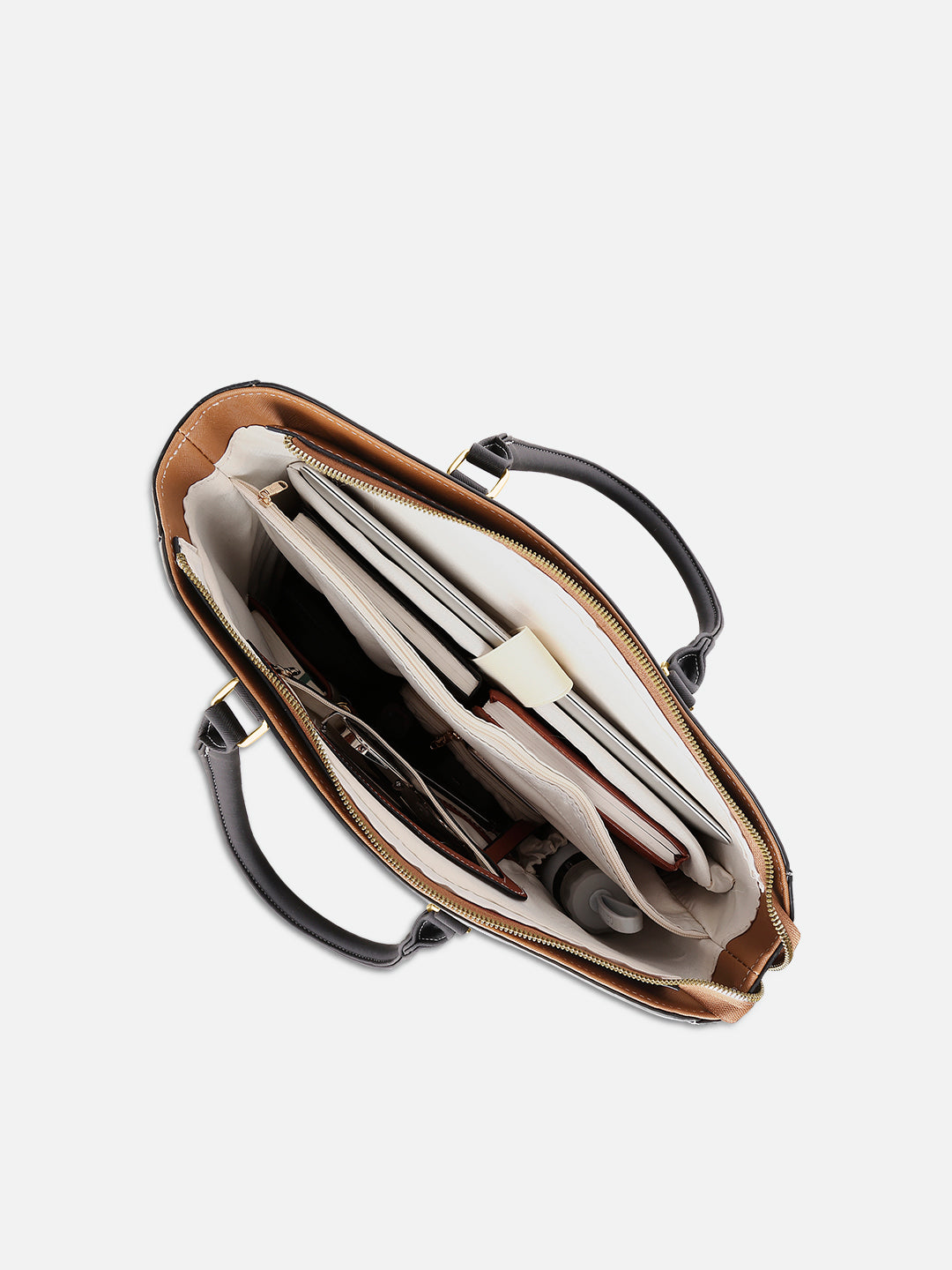 Pittsburg Colourblock Tote Bag Tan