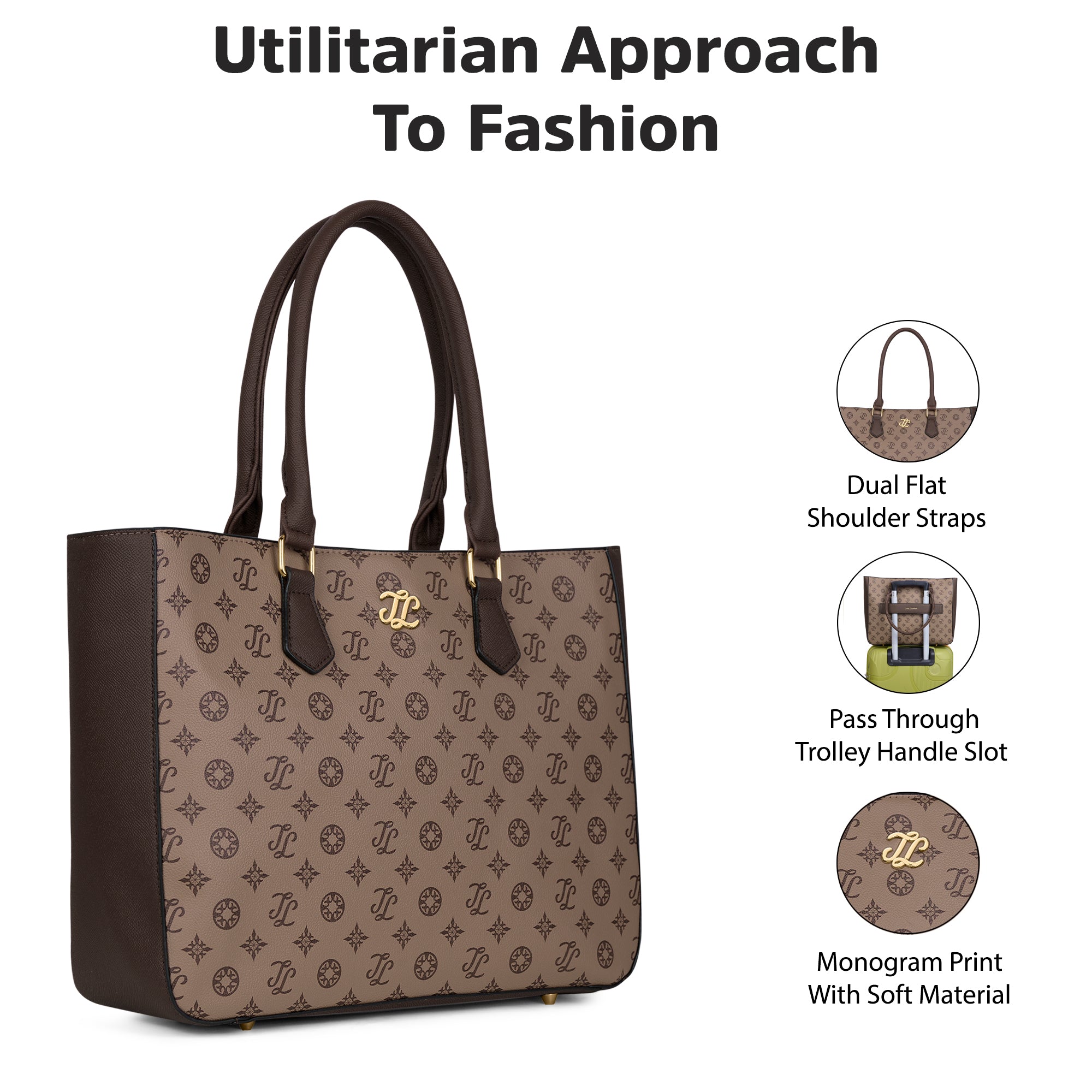 Pittsburg Monogram Tote Bag Coffee
