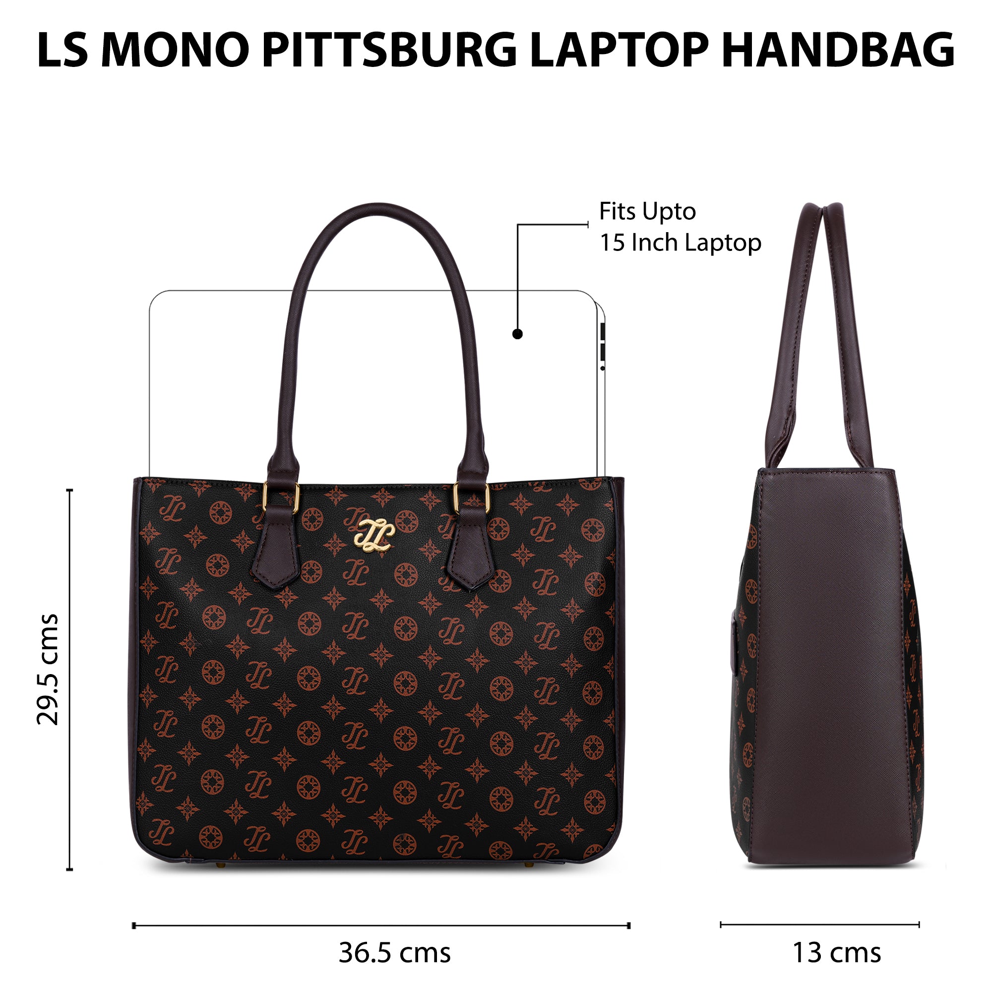 Pittsburg Monogram Tote Bag Choco