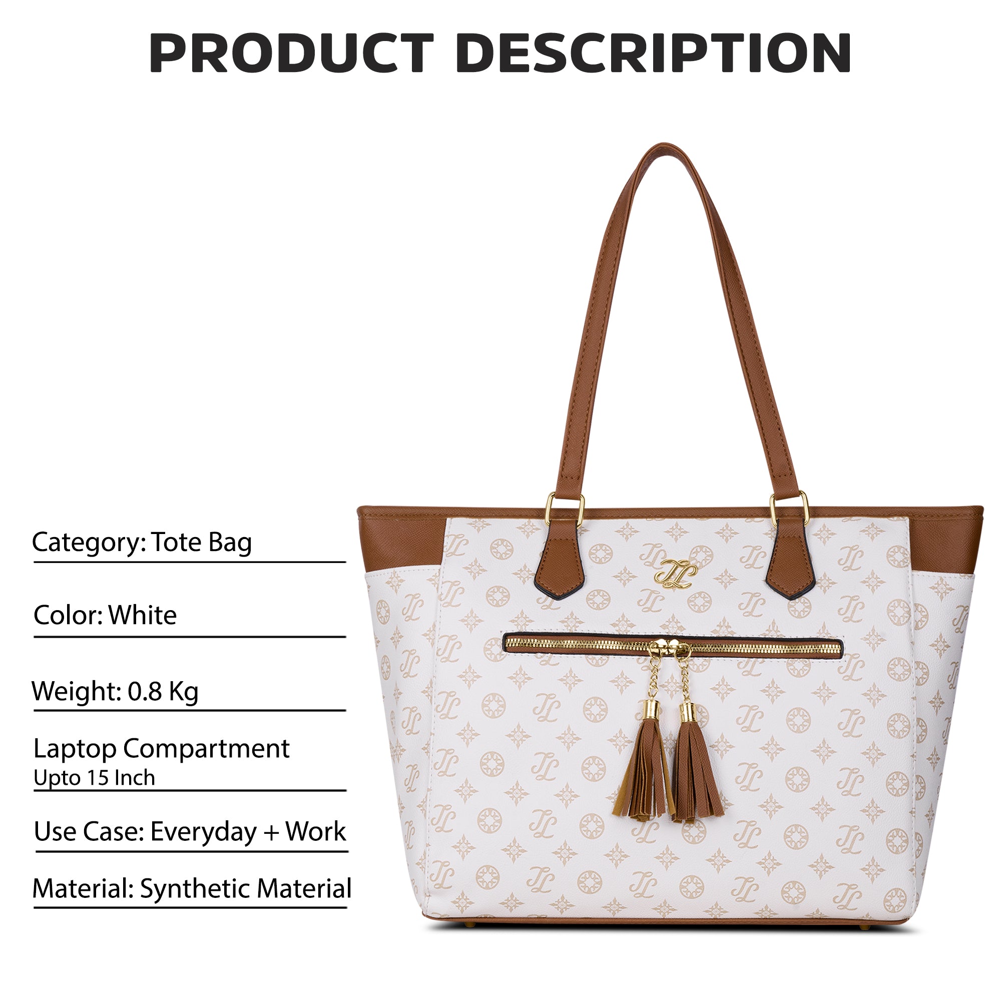 Knoxville Monogram Tote Bag Beige