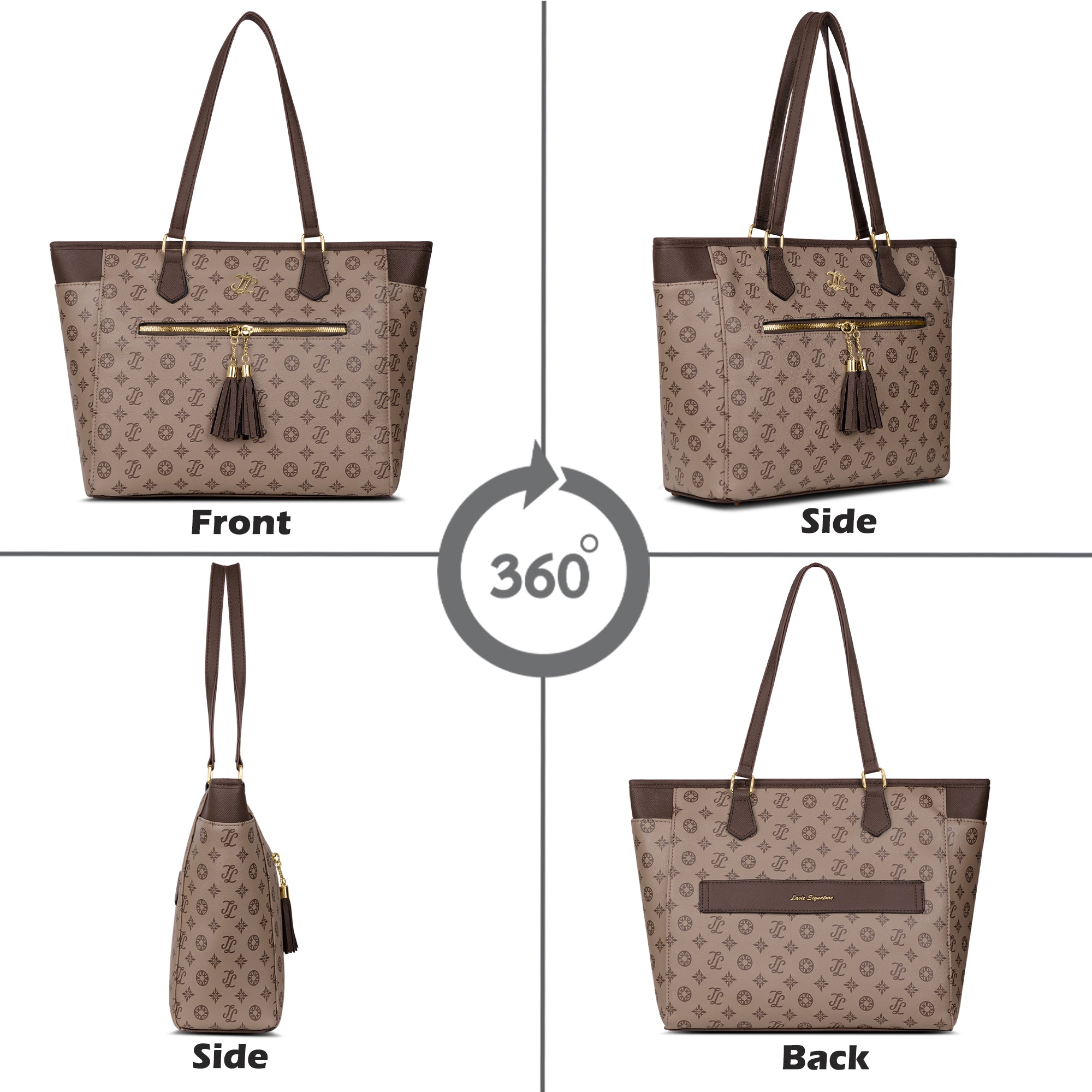 Knoxville Monogram Tote Bag Coffee