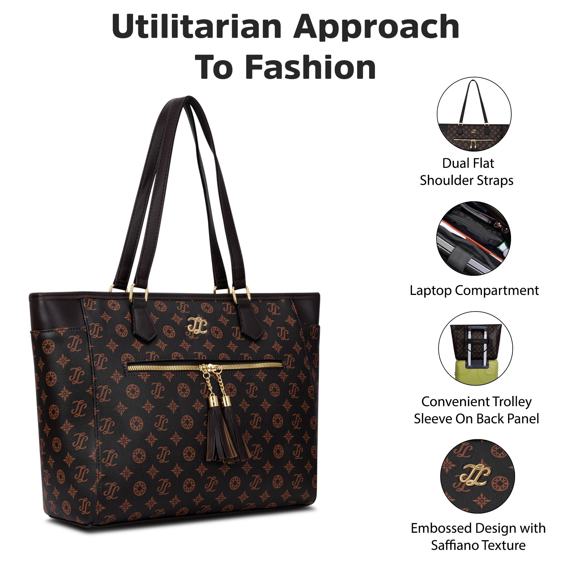 Knoxville Monogram Tote Bag Choco
