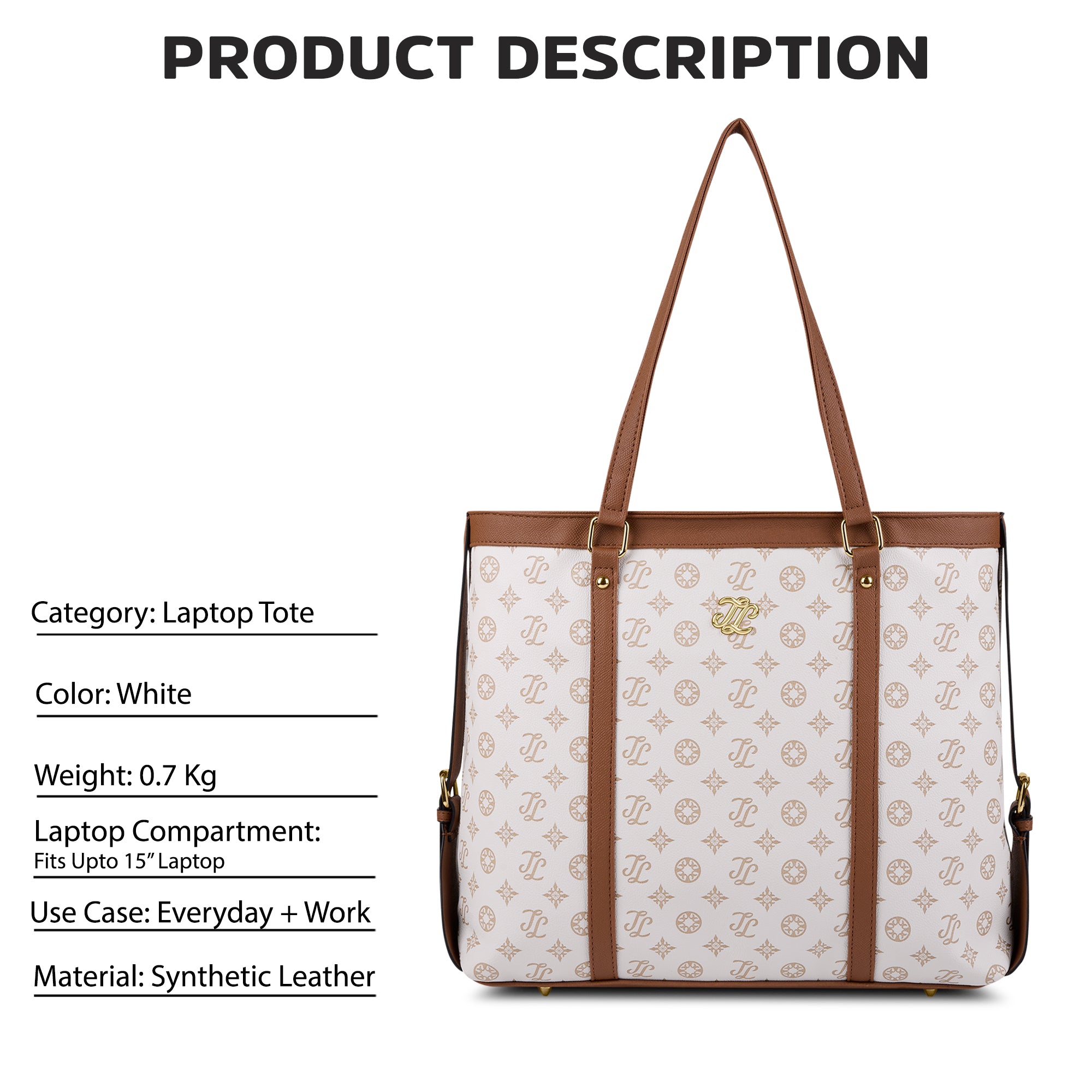 Knoxville Monogram Tote Bag Beige