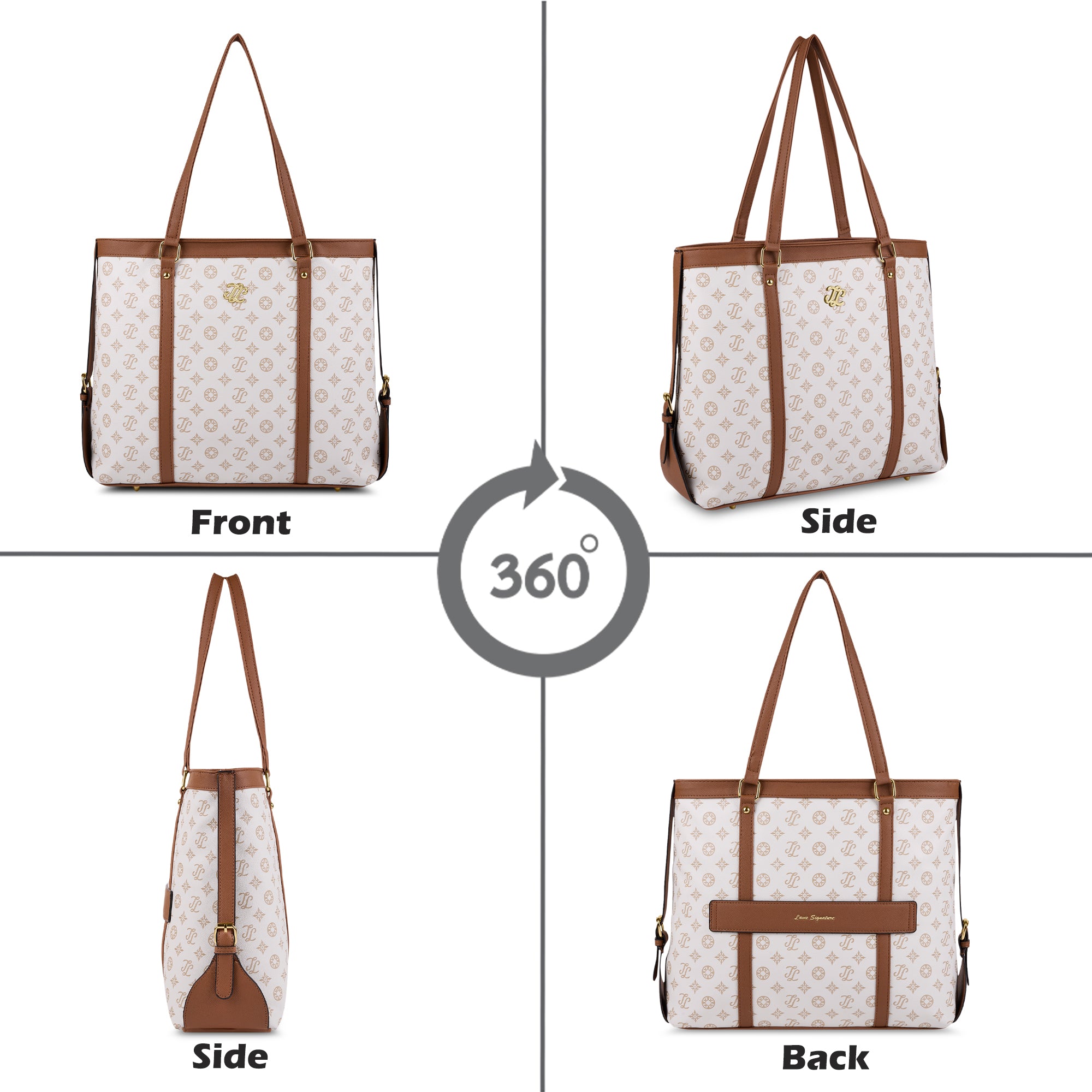 Knoxville Monogram Tote Bag Beige