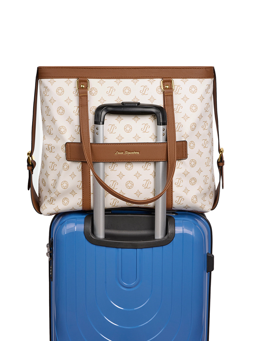 Knoxville Monogram Tote Bag Beige