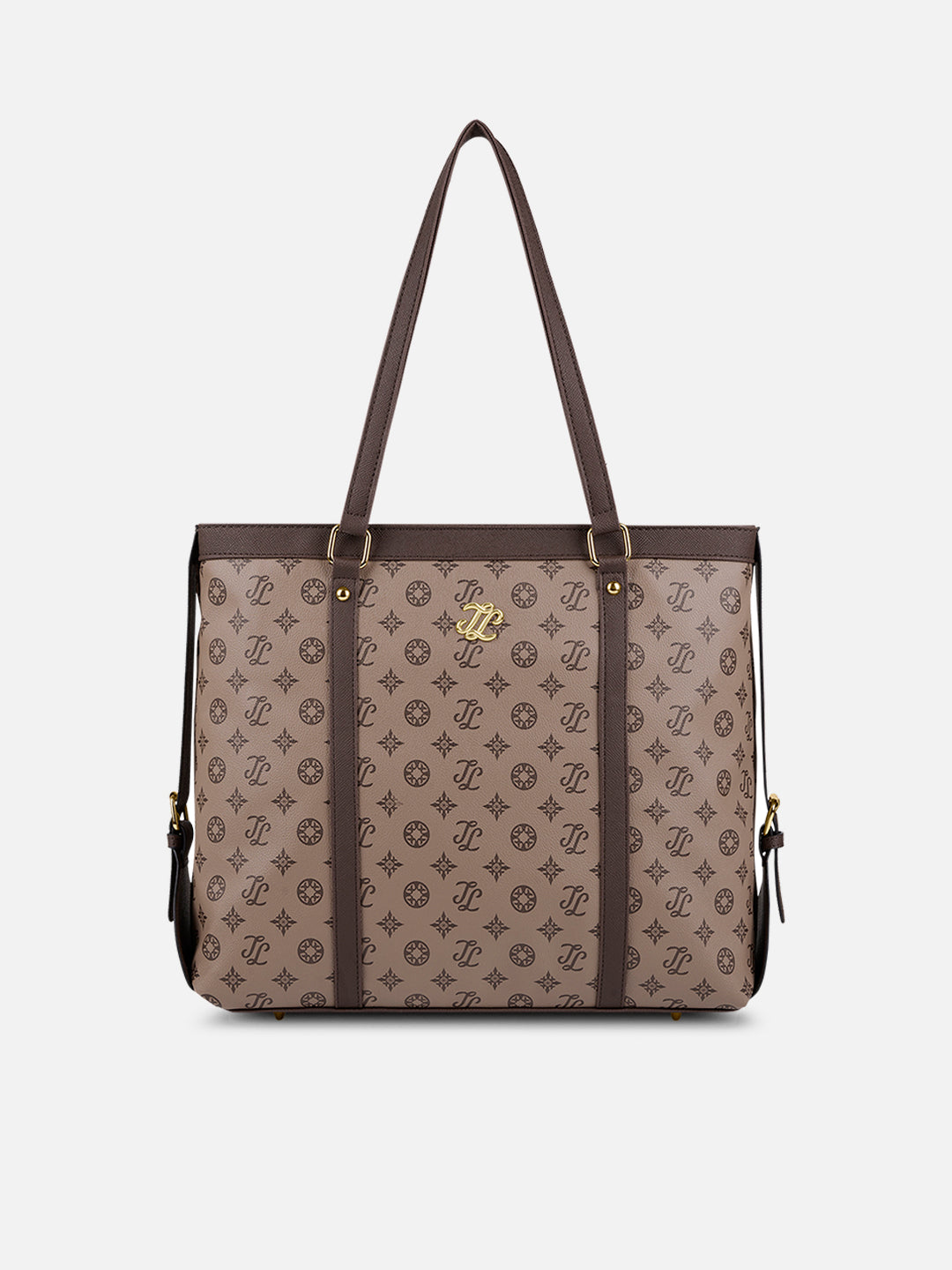 Sandiego Monogram Large Coffee Laptop Handbag