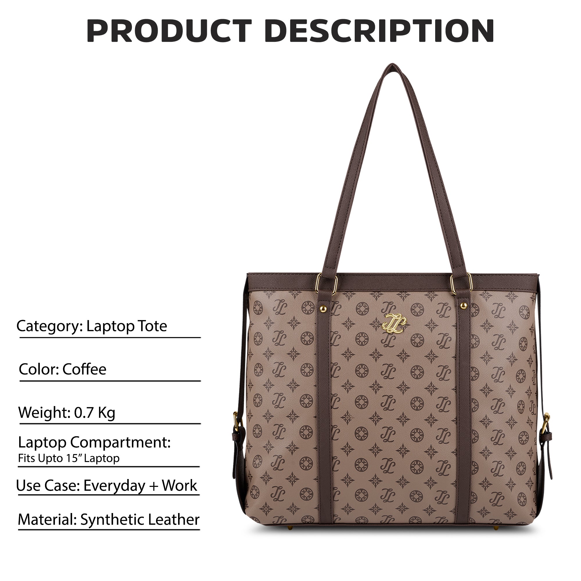 Knoxville Monogram Tote Bag Beige