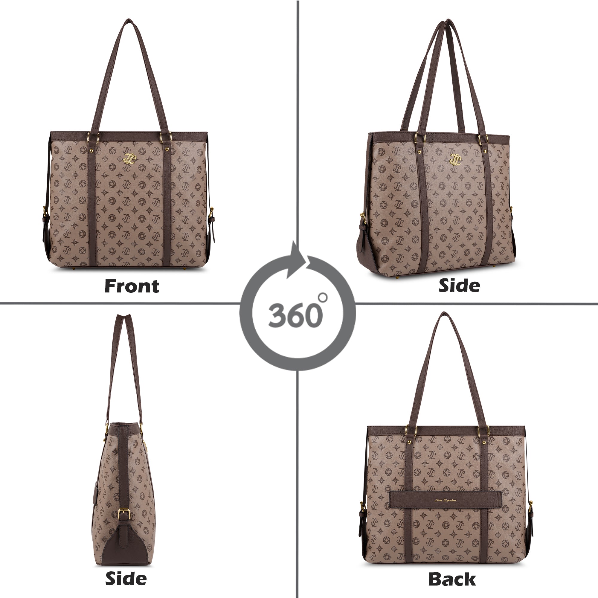 Knoxville Monogram Tote Bag Beige