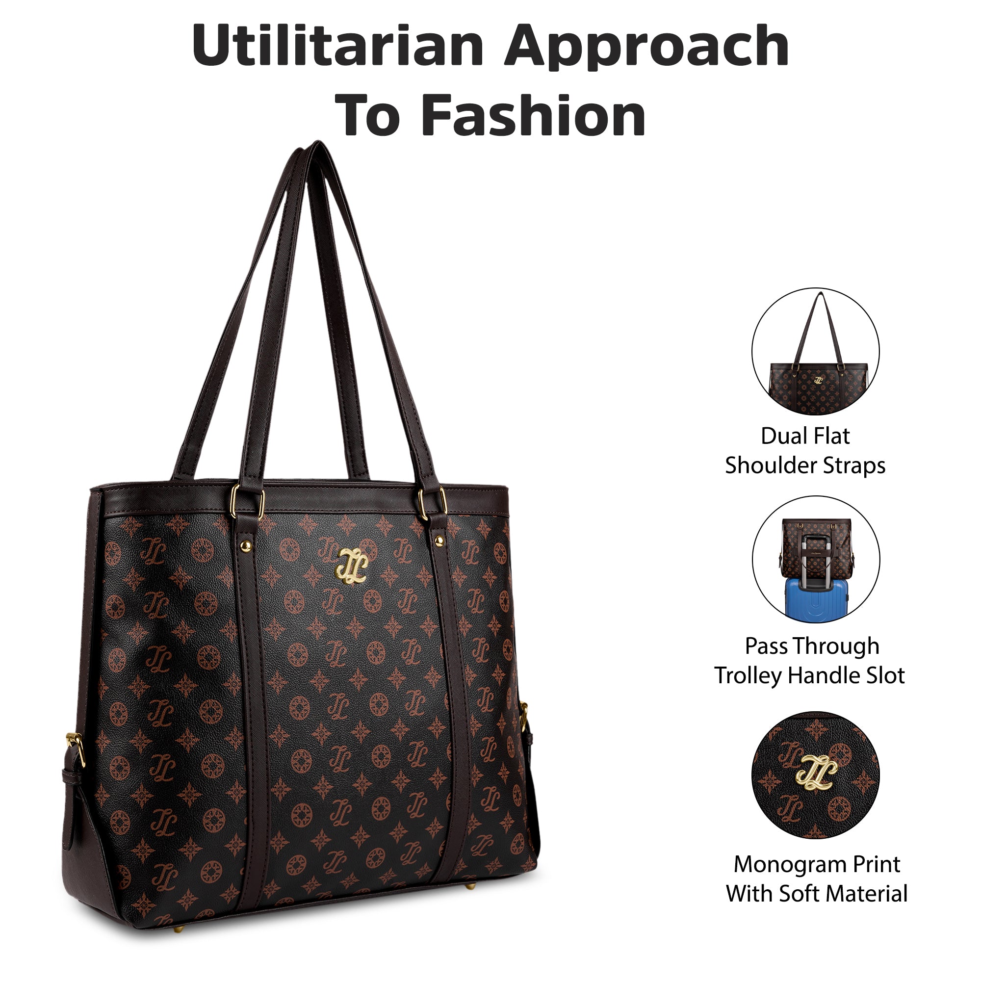 Knoxville Monogram Tote Bag Beige