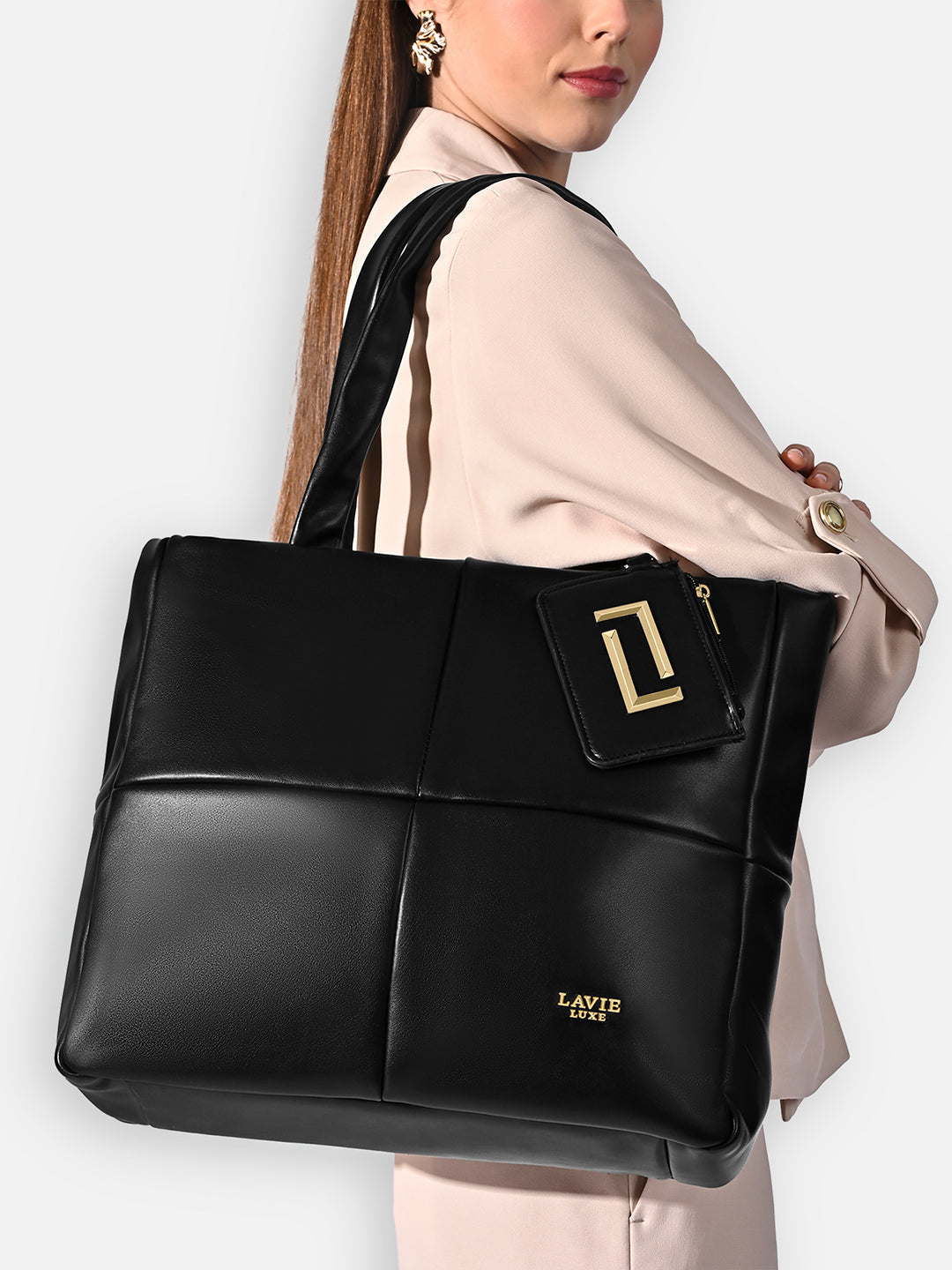 Puff Extra Large Tote Bag Black