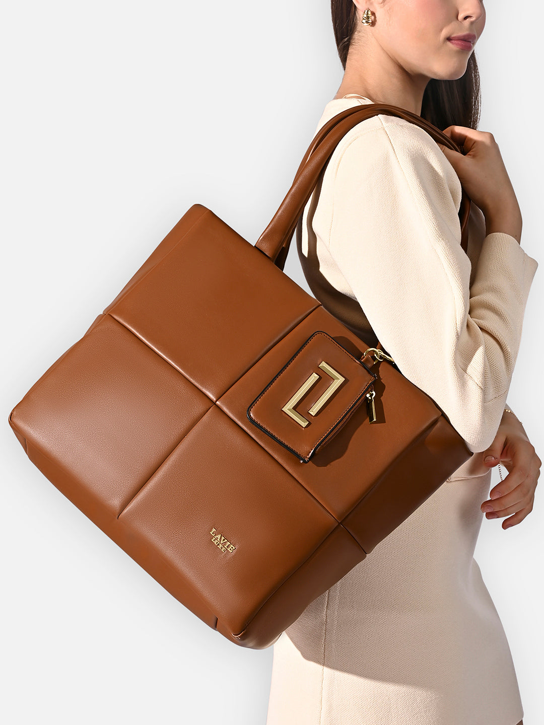 Puff Extra Large Tote Bag Tan