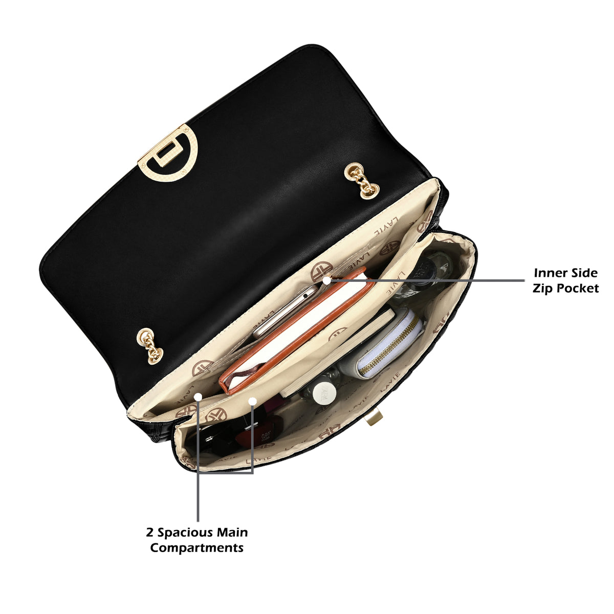 Quilt Bighorn Satchel Bag 'S Ladies Handbag Black