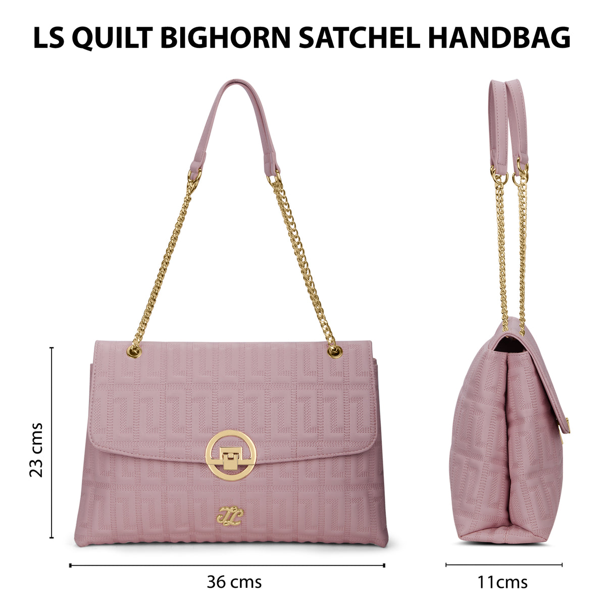 Quilt Bighorn Satchel Bag 'S Ladies Handbag P Pink