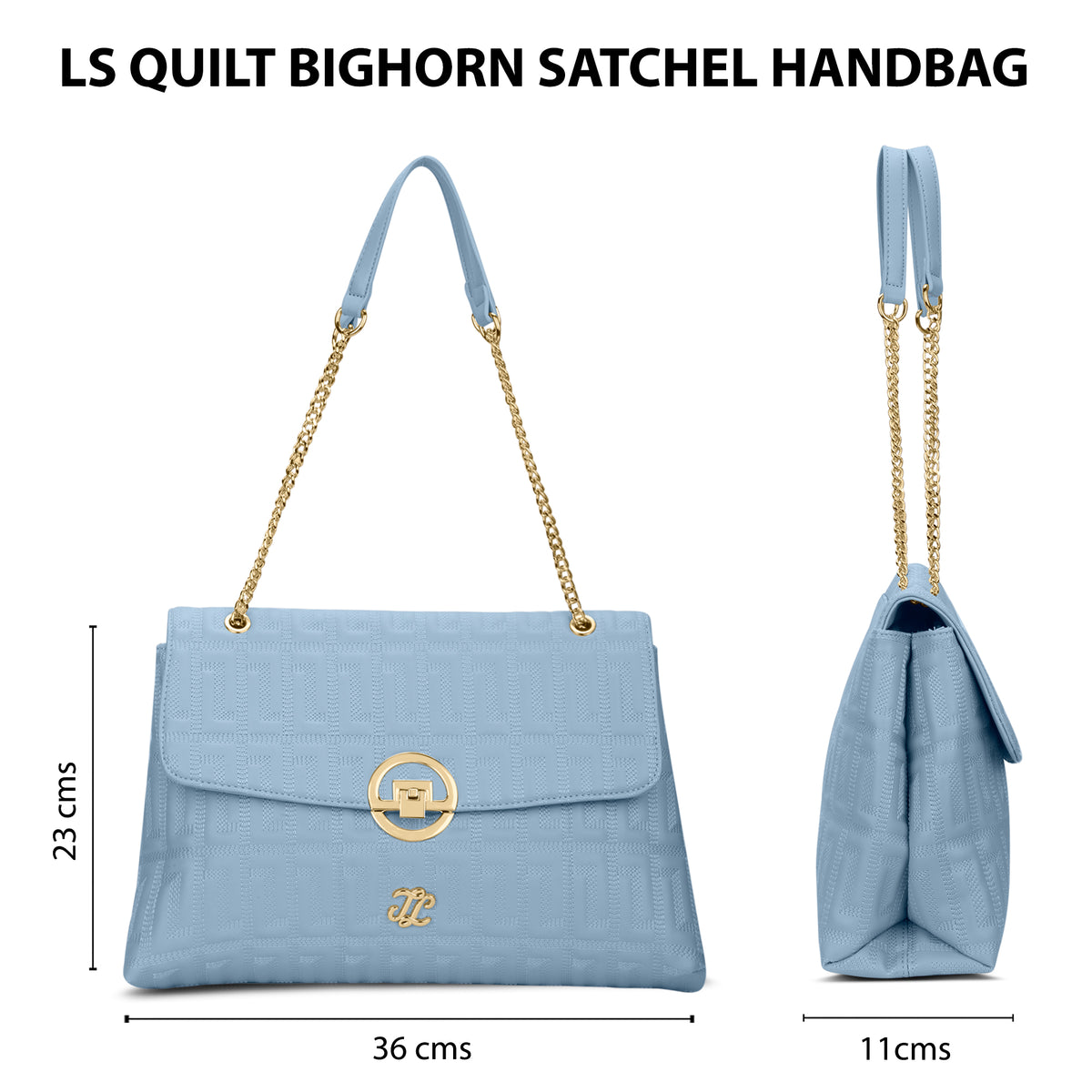 Quilt Bighorn Satchel Bag 'S Ladies Handbag Blue Aura