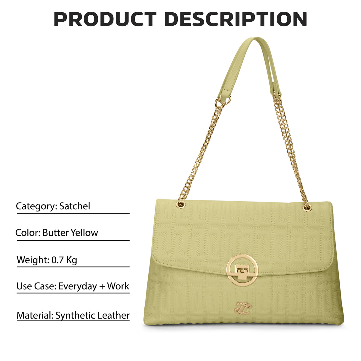 Quilt Bighorn Satchel Bag 'S Ladies Handbag Butter Yellow