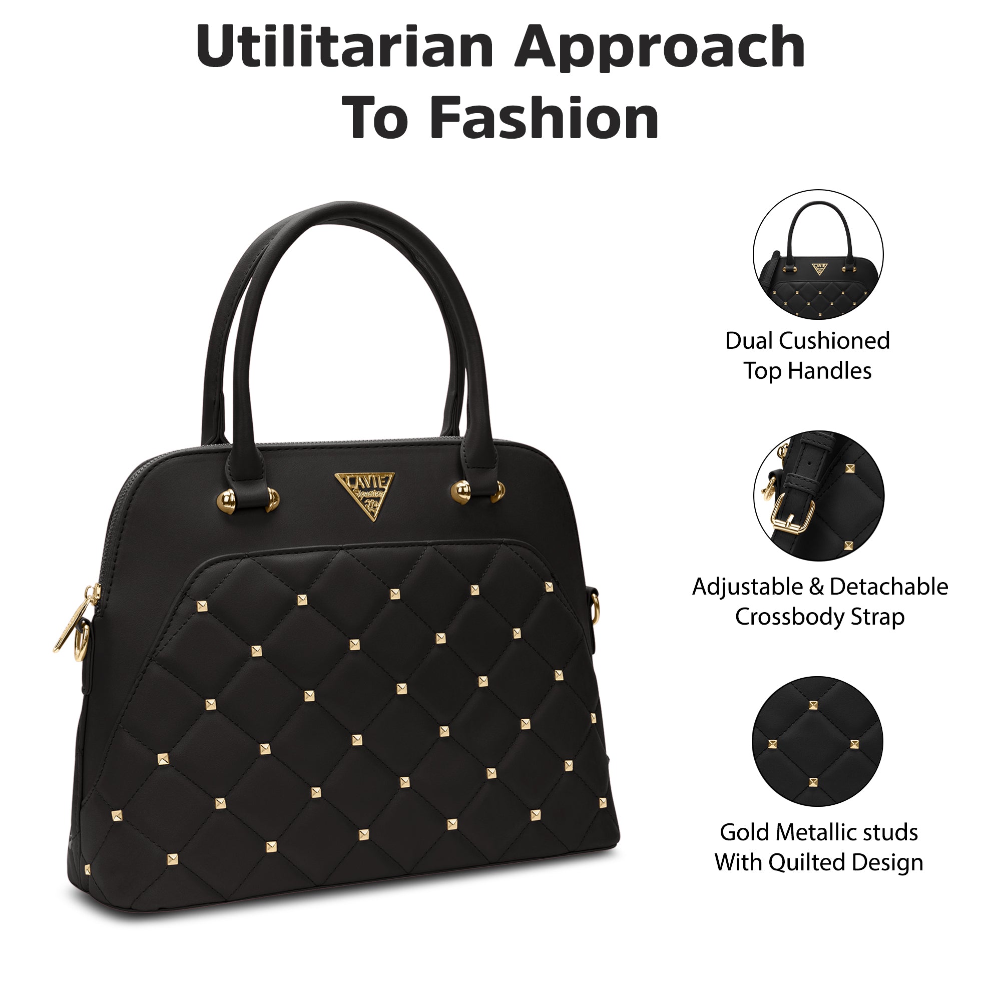Stud Elko Medium Satchel Bag