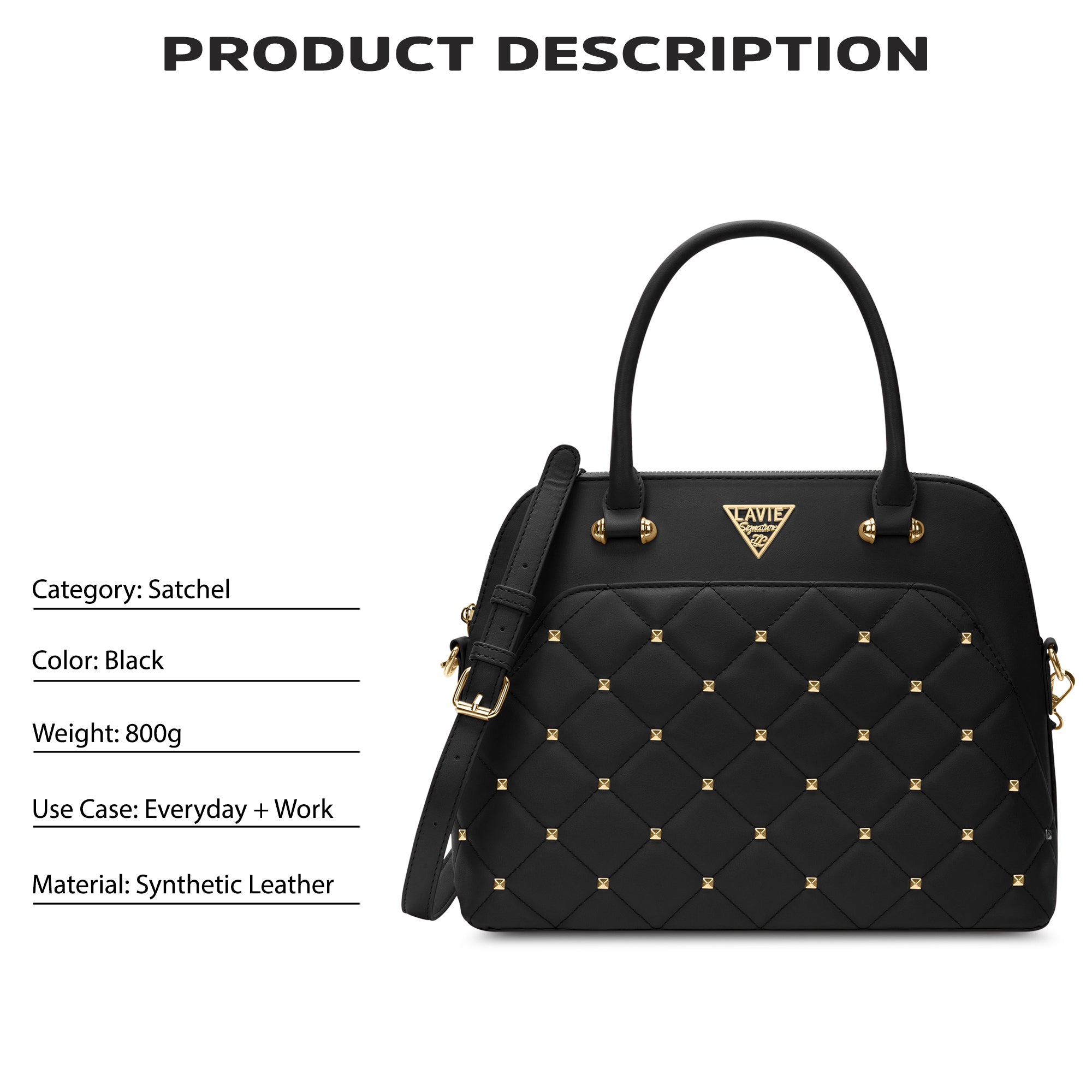 Stud Elko Medium Satchel Bag
