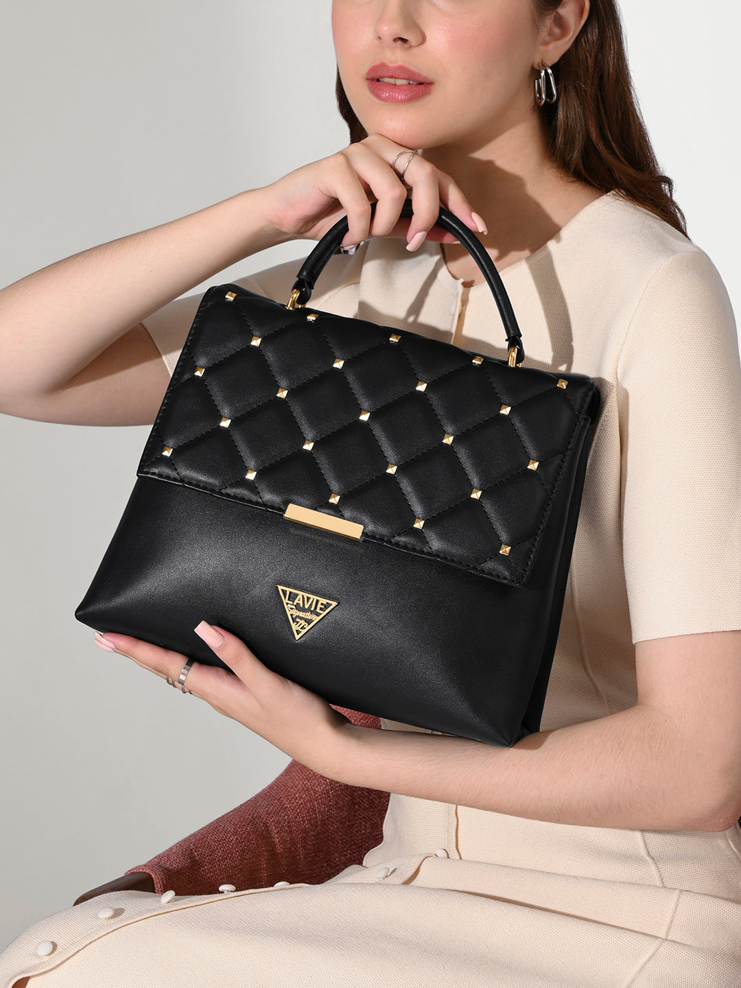 Stud Gary Medium Satchel Bag