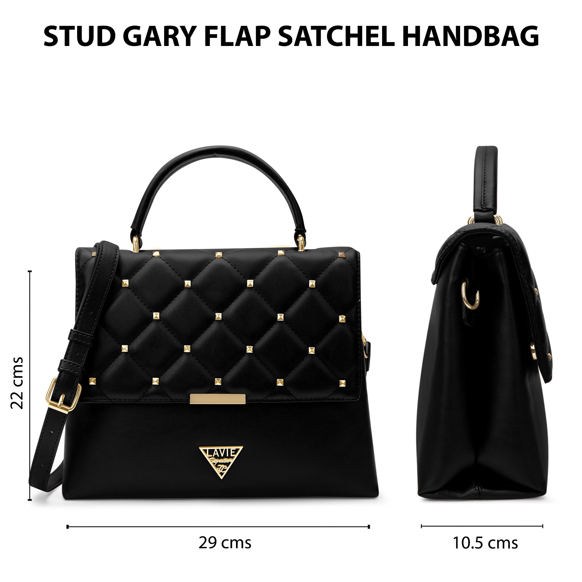 Stud Gary Medium Satchel Bag