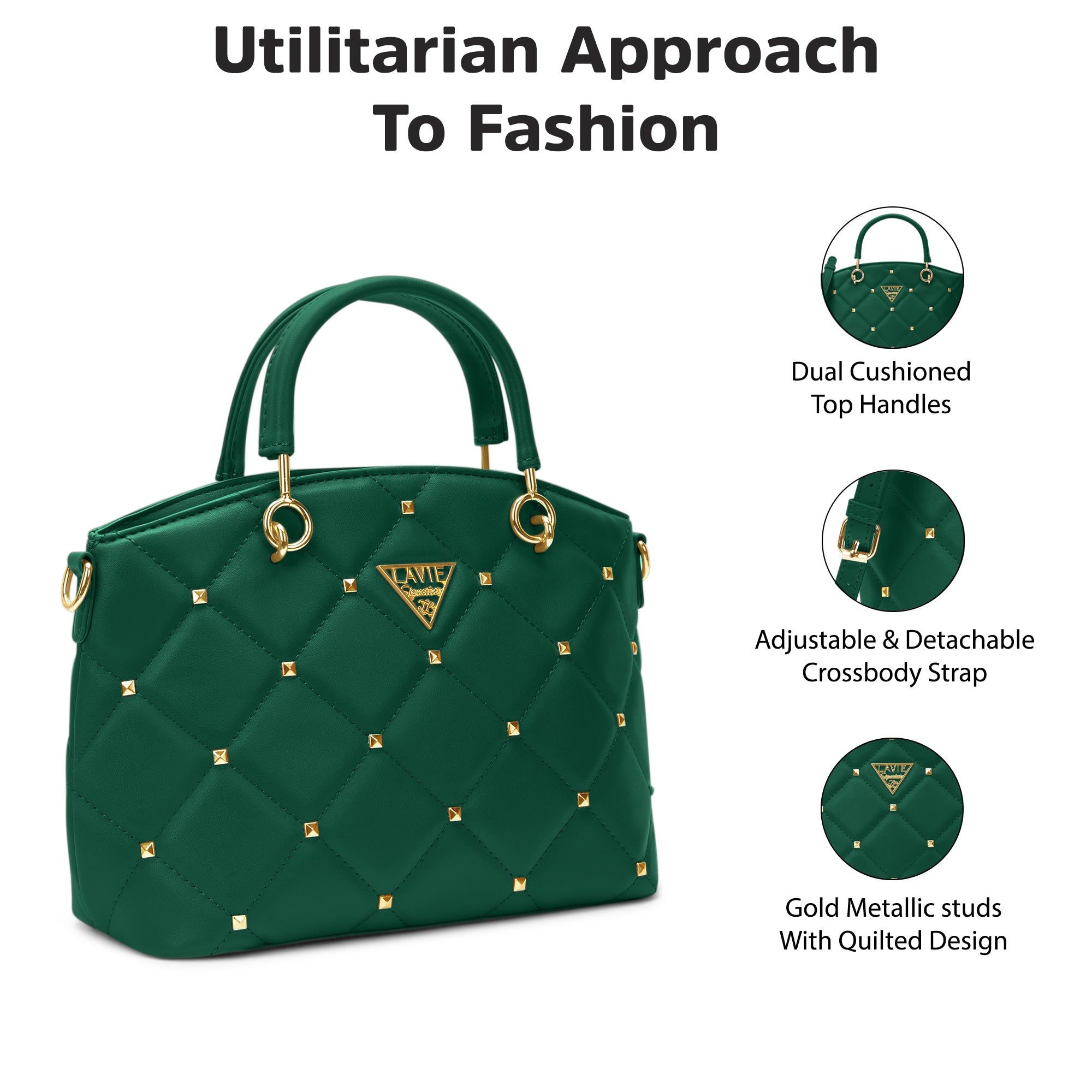 Stud Lima Small Satchel Bag