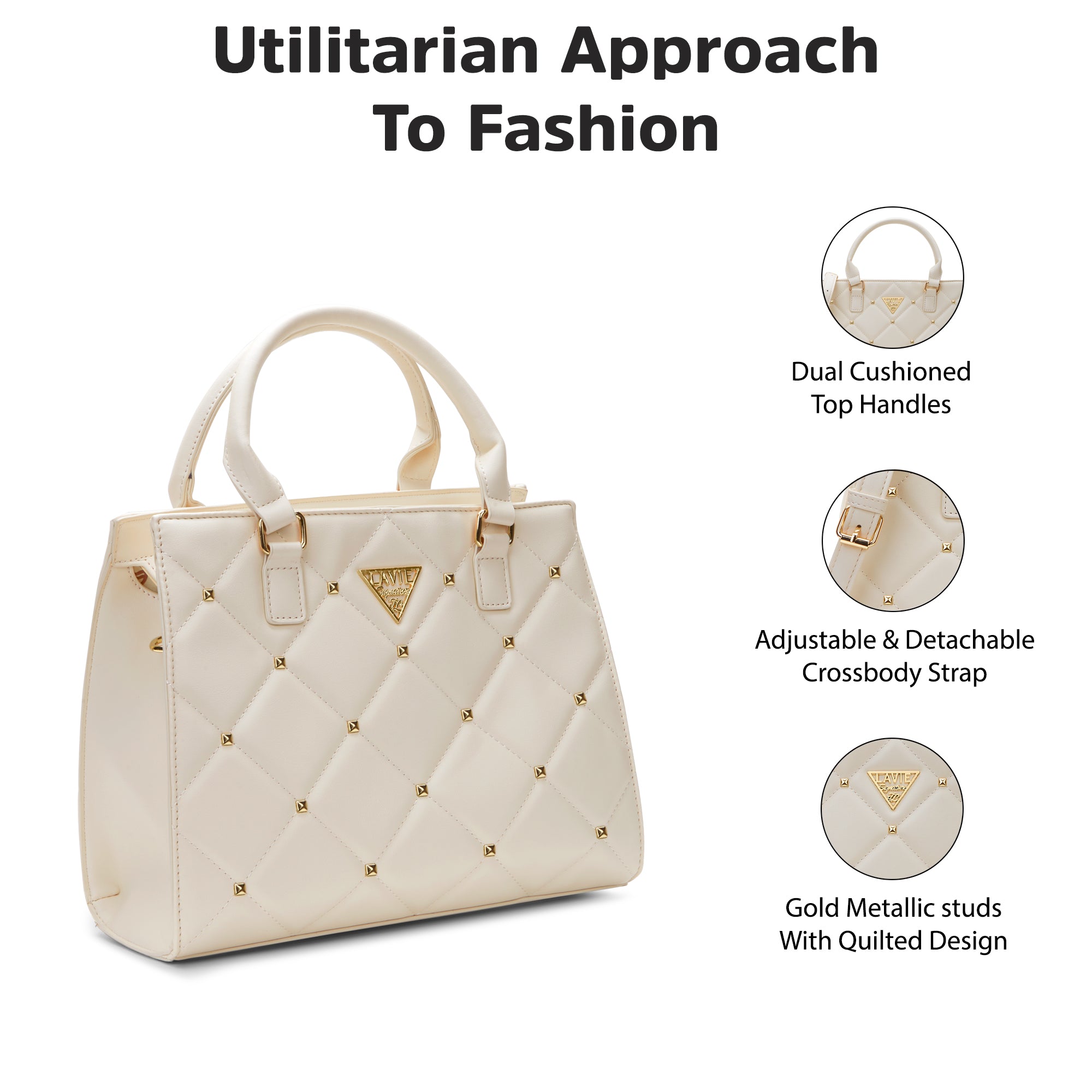 Stud Juno Medium Satchel Bag
