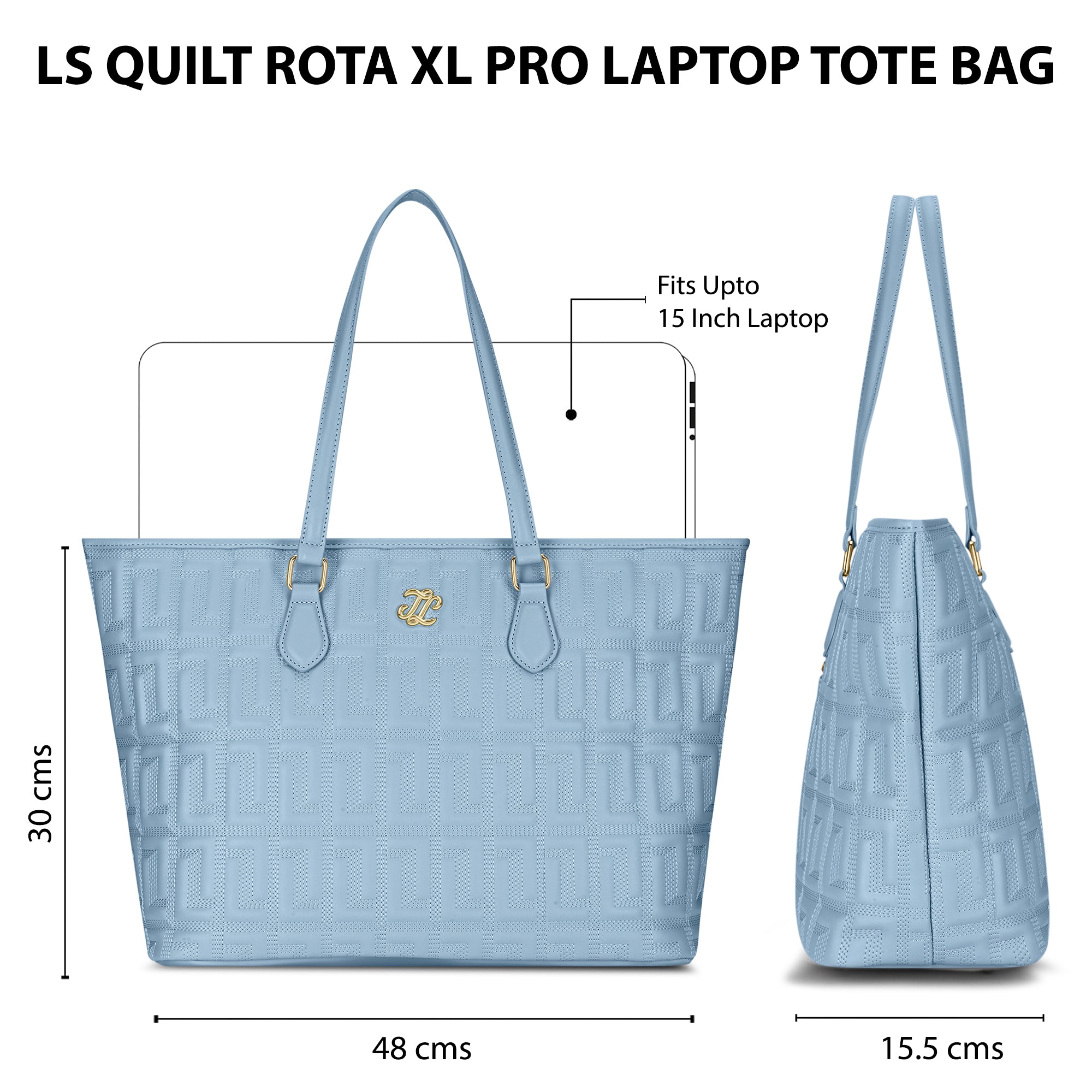Buy Quilt Rota Extra Large Pro Handbag Blue Aura Online Lavie World